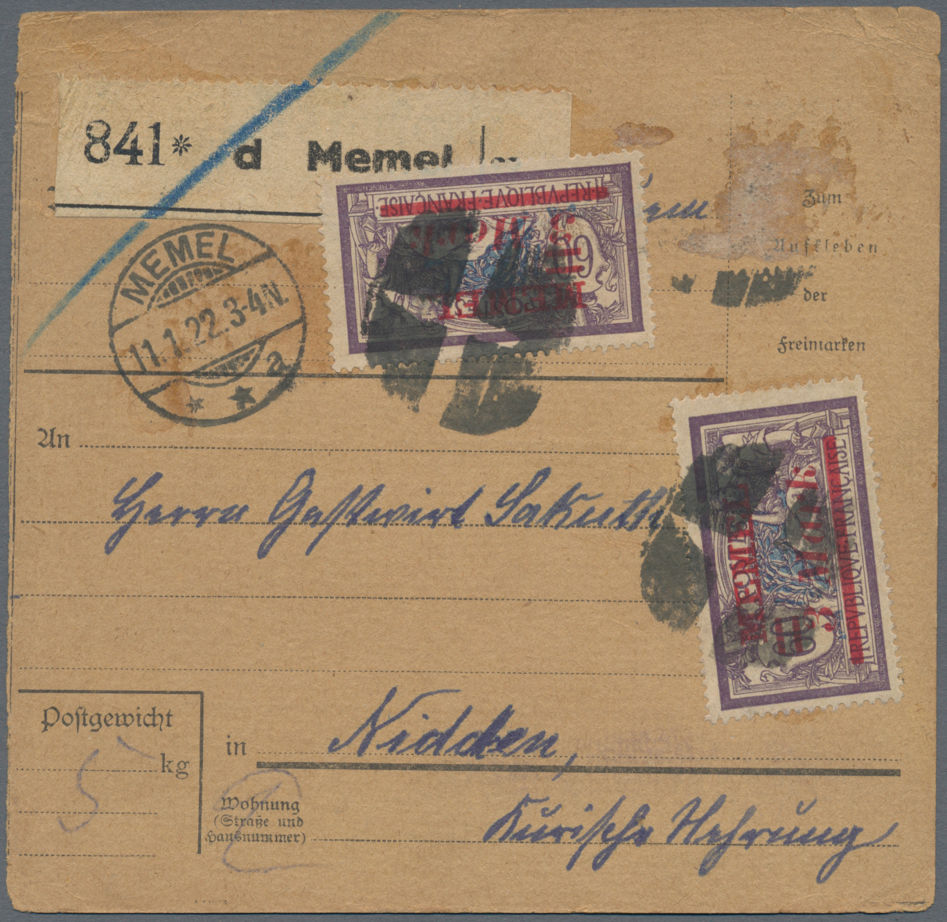 Lot 14567 - Memel - Auktionshaus Christoph Gärtner GmbH & Co. KG 58th AUCTION - Day 5 Lot 14567 - Memel - Auktionshaus Christoph Gärtner GmbH & Co. KG 58th AUCTION - Day 5