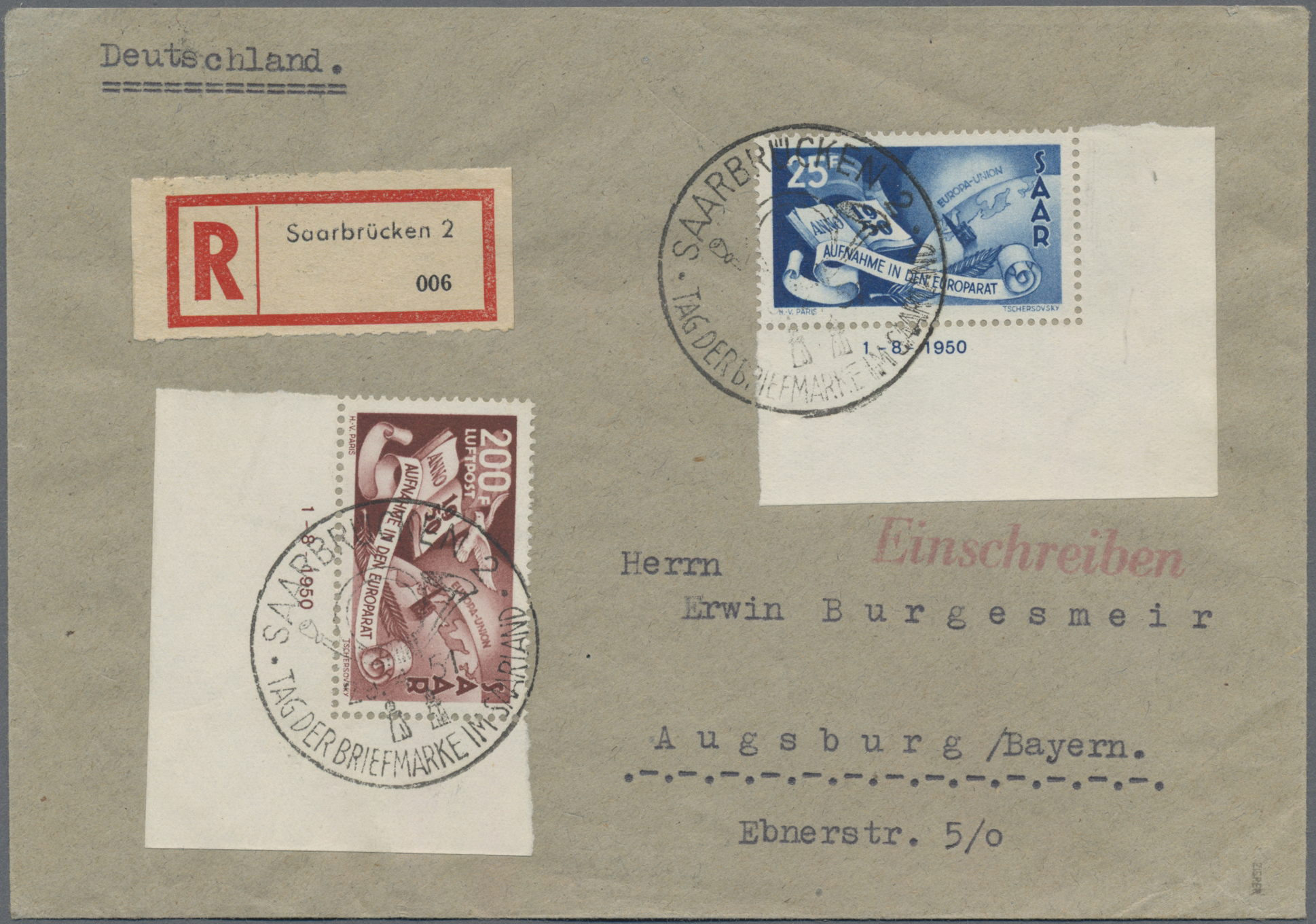 Lot 1894 - Saarland (1947/56) - Auction #211 Lot 1894 - Saarland (1947/56) - Auction #211