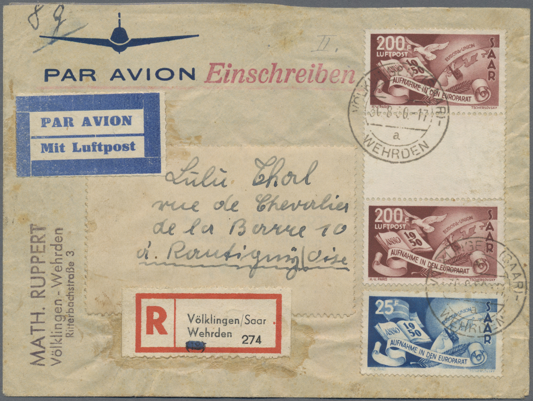 Lot 1895 - Saarland (1947/56) - Auktionshaus Edgar Mohrmann & Co. Internat. Briefmarken-Auktionen GmhH Auction #211 Lot 1895 - Saarland (1947/56) - Auktionshaus Edgar Mohrmann & Co. Internat. Briefmarken-Auktionen GmhH Auction #211