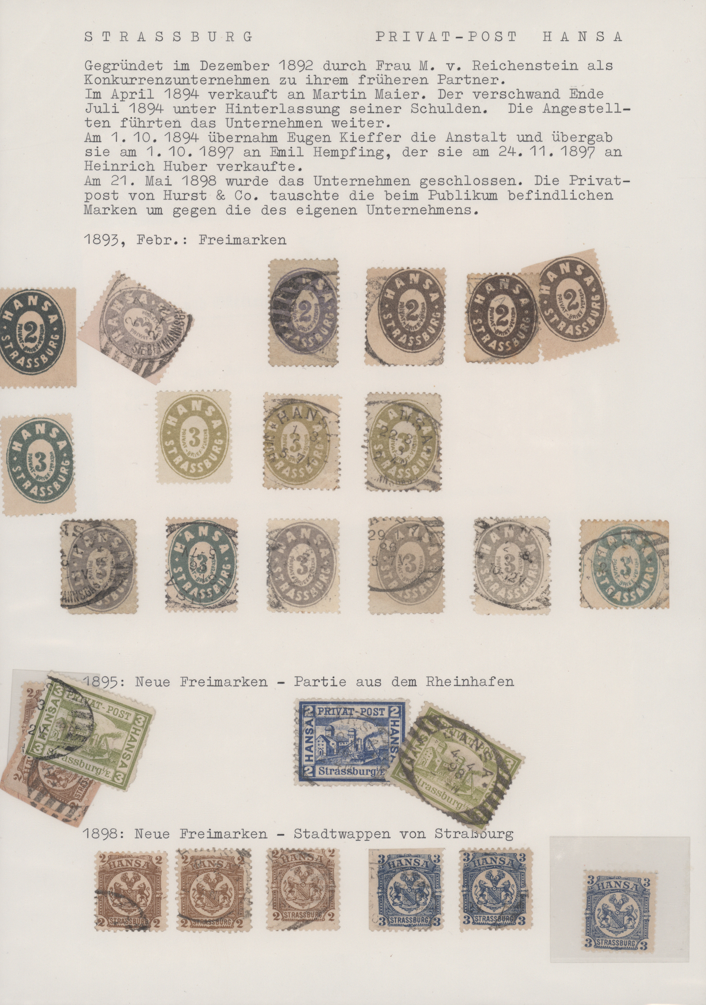 Lot 10816 - Deutsches Reich - Privatpost (Stadtpost)  -  Auktionshaus Christoph Gärtner GmbH & Co. KG 57th AUCTION - Day 5