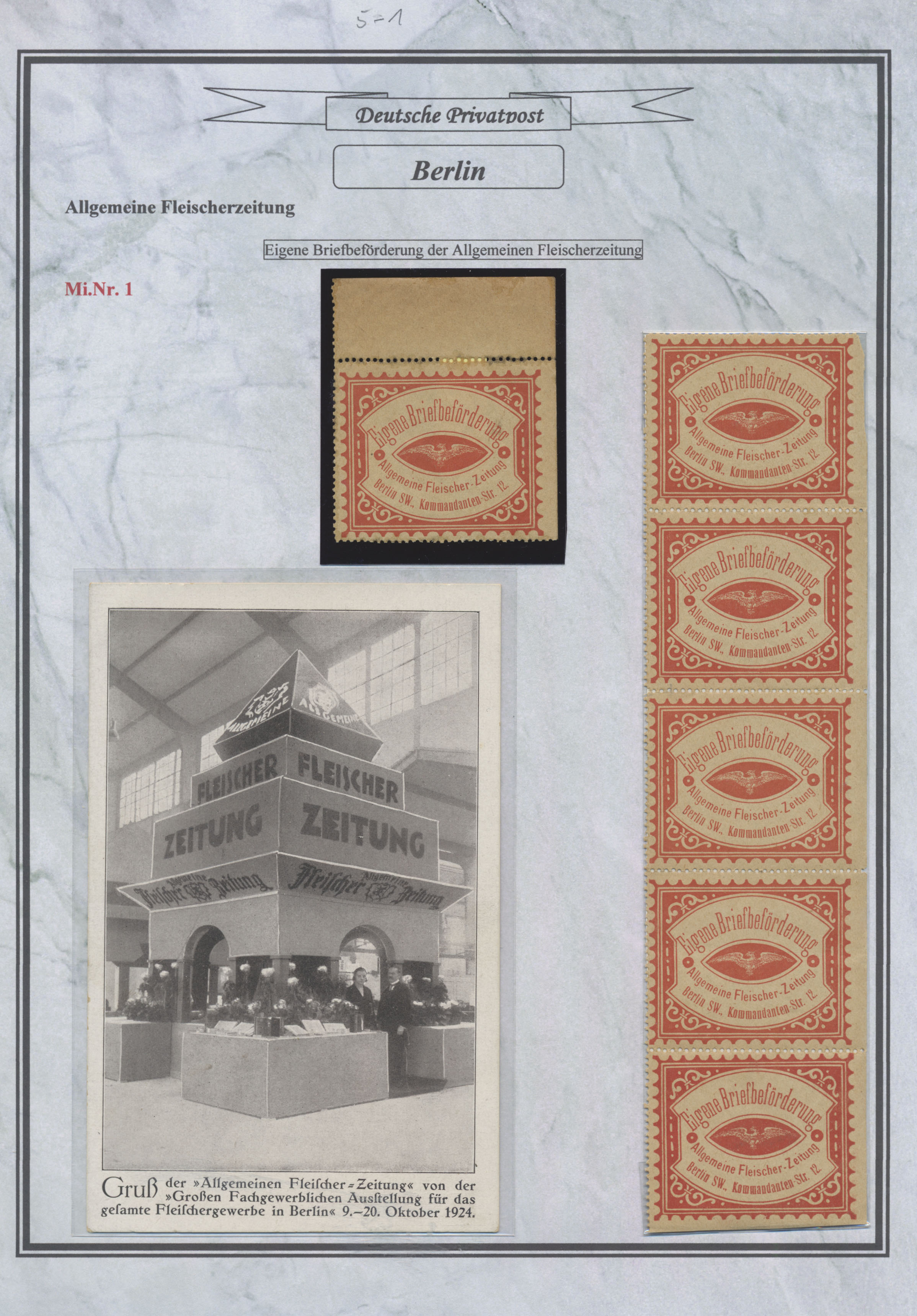 Lot 10805 - Deutsches Reich - Privatpost (Stadtpost)  -  Auktionshaus Christoph Gärtner GmbH & Co. KG 57th AUCTION - Day 5