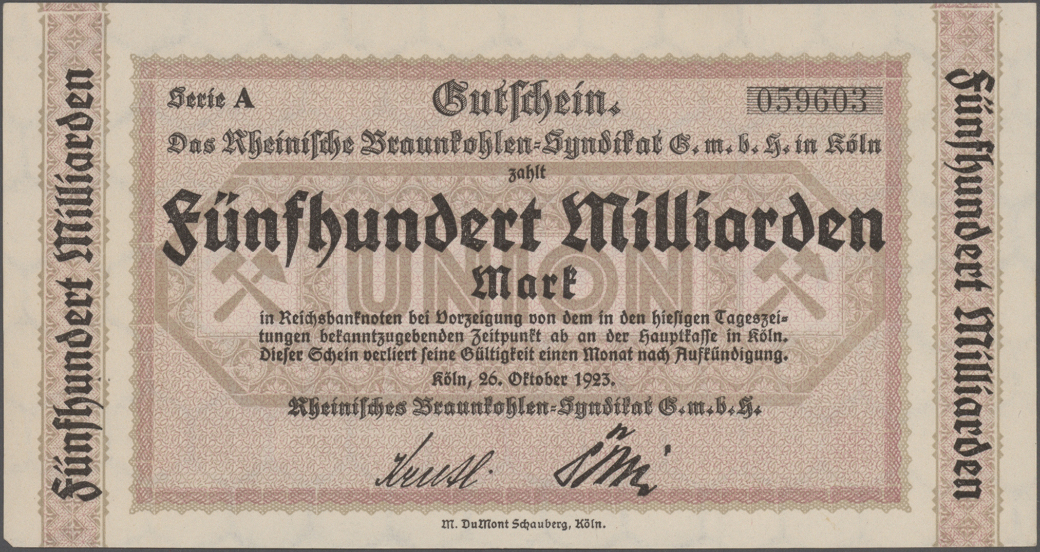 Lot 01864 - Deutschland - Notgeld - Rheinland | Banknoten - Auktionshaus Christoph Gärtner GmbH & Co. KG 58th AUCTION - Day 1 Lot 01864 - Deutschland - Notgeld - Rheinland | Banknoten - Auktionshaus Christoph Gärtner GmbH & Co. KG 58th AUCTION - Day 1