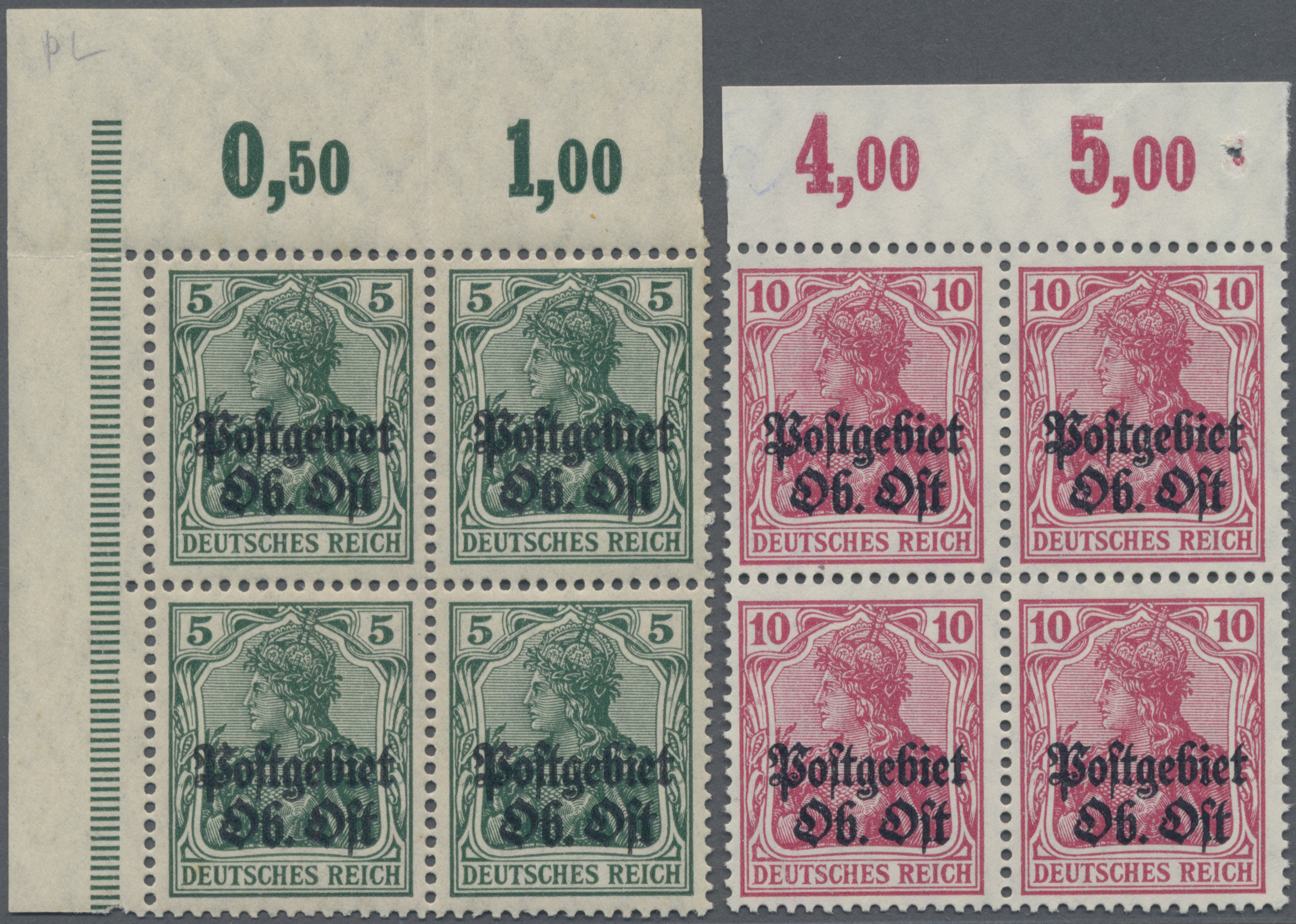 Lot 05836 - Deutsche Besetzung I. WK: Postgebiet Ober. Ost - Auktionshaus Christoph Gärtner GmbH & Co. KG 57th AUCTION - Day 3 Lot 05836 - Deutsche Besetzung I. WK: Postgebiet Ober. Ost - Auktionshaus Christoph Gärtner GmbH & Co. KG 57th AUCTION - Day 3