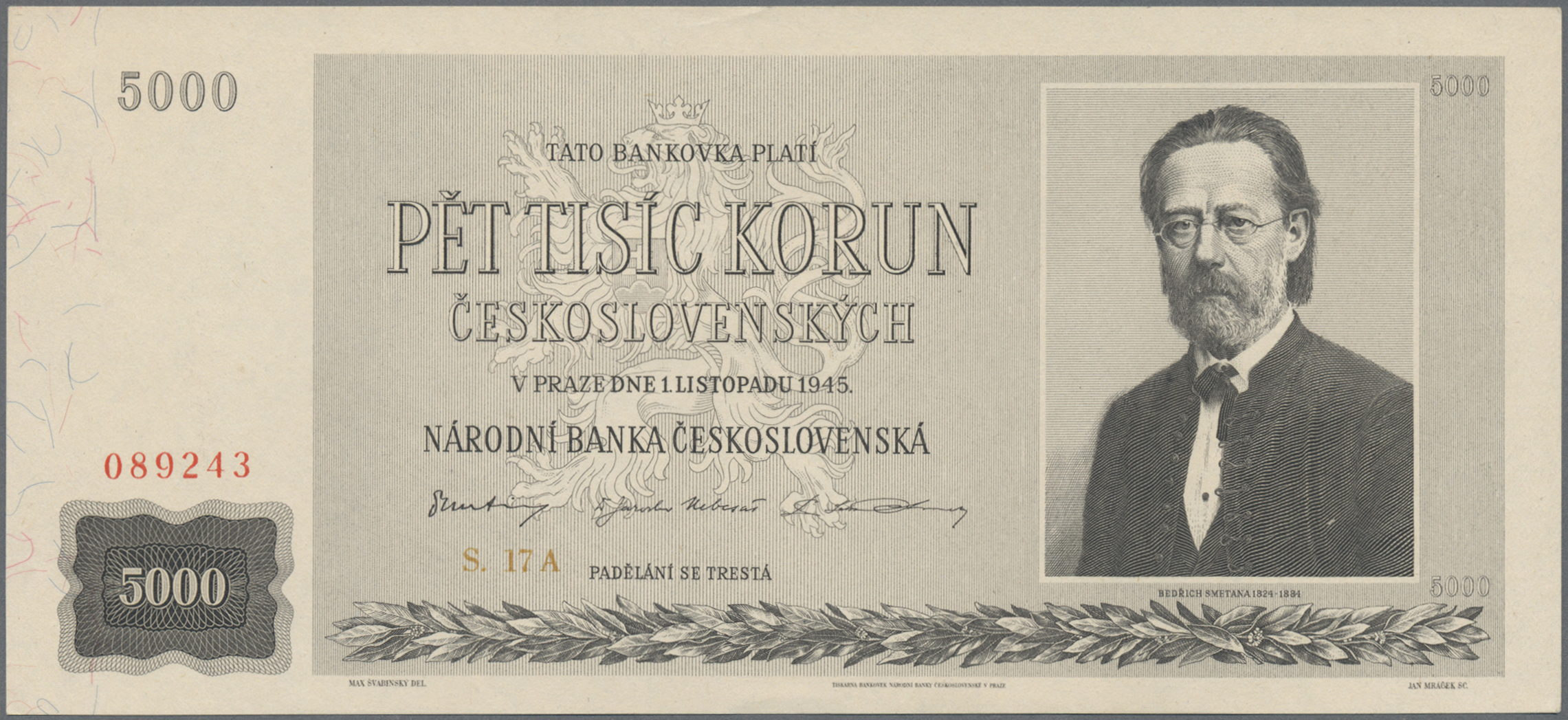 Lot 00165 - Czechoslovakia / Tschechoslowakei | Banknoten - Auktionshaus Christoph Gärtner GmbH & Co. KG 57th AUCTION - Day 1 Lot 00165 - Czechoslovakia / Tschechoslowakei | Banknoten - Auktionshaus Christoph Gärtner GmbH & Co. KG 57th AUCTION - Day 1