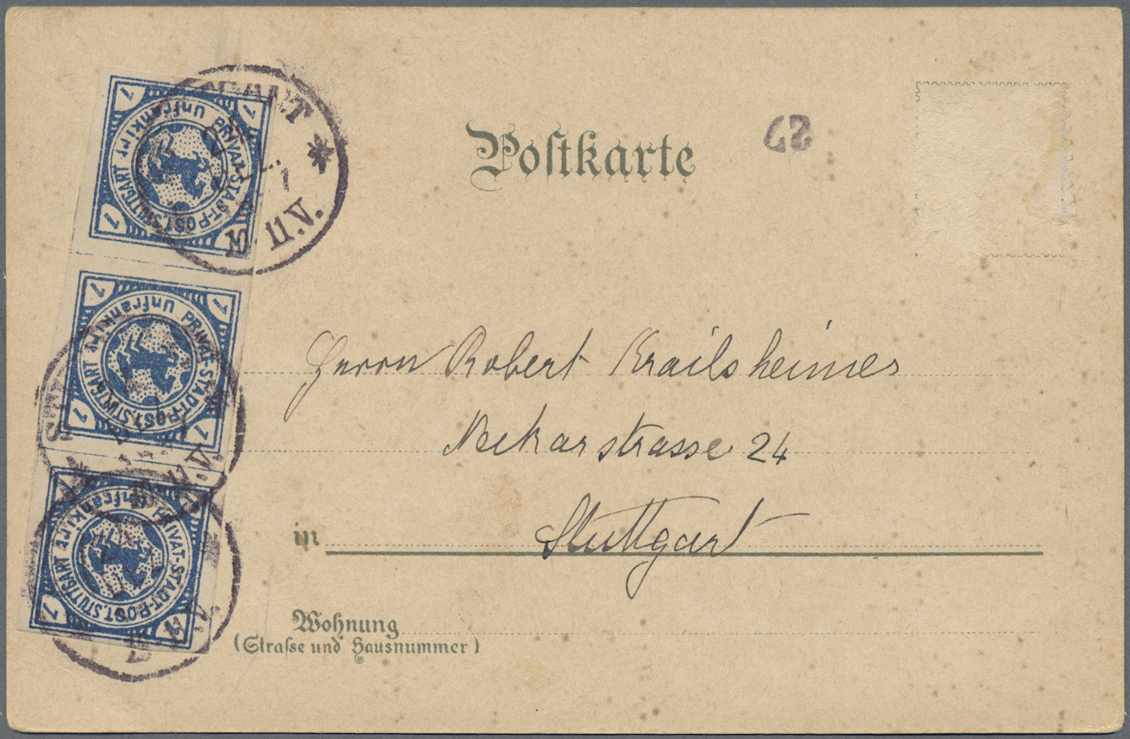 Lot 05376 - Deutsches Reich - Privatpost (Stadtpost) - Auktionshaus Christoph Gärtner GmbH & Co. KG 57th AUCTION - Day 3 Lot 05376 - Deutsches Reich - Privatpost (Stadtpost) - Auktionshaus Christoph Gärtner GmbH & Co. KG 57th AUCTION - Day 3