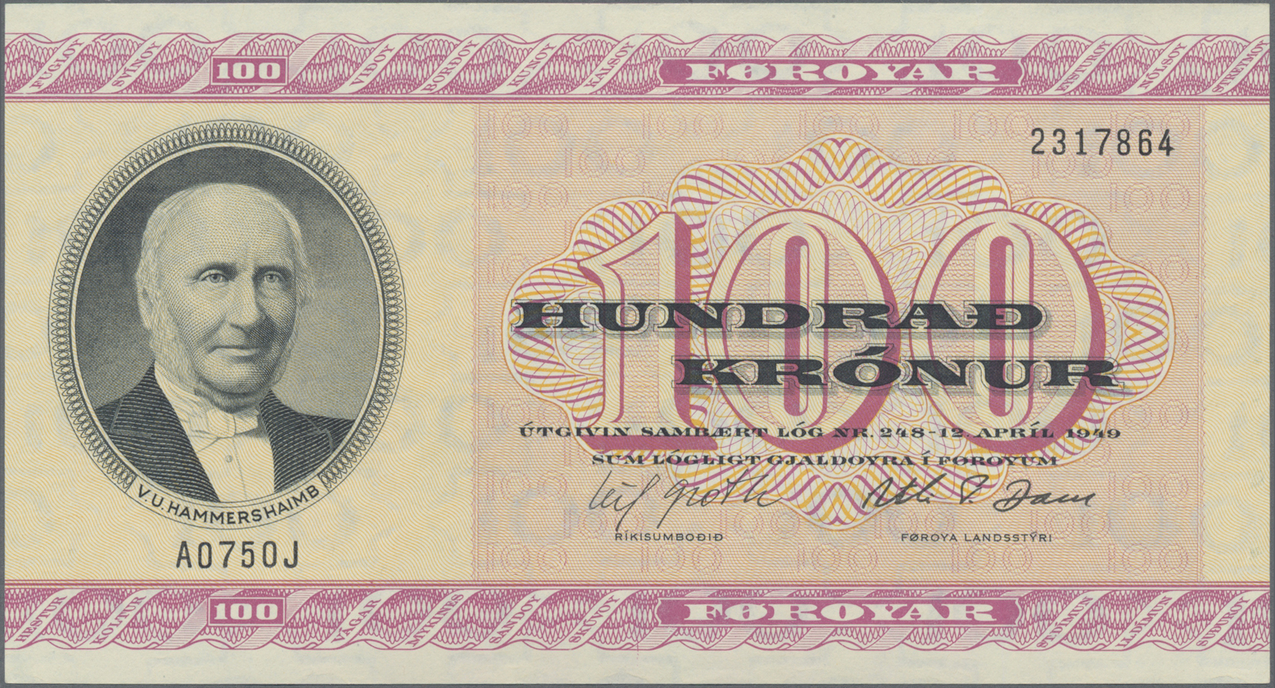 Lot 01138 - Faeroe Islands / Färöer | Banknoten  -  Auktionshaus Christoph Gärtner GmbH & Co. KG 58th AUCTION - Day 1