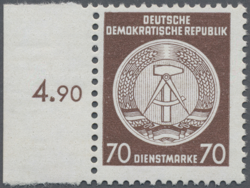 Stamp Auction - DDR - Dienstmarken A (Verwaltungspost B) - Sale #46 ...