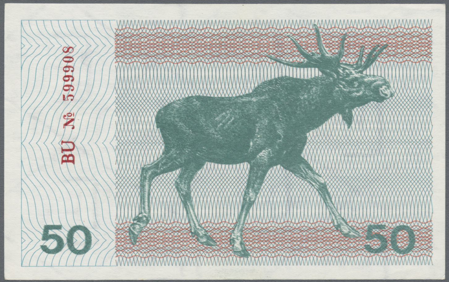 LITHUANIA Europe 1992 UNC 200 Talonas p-43 Deer