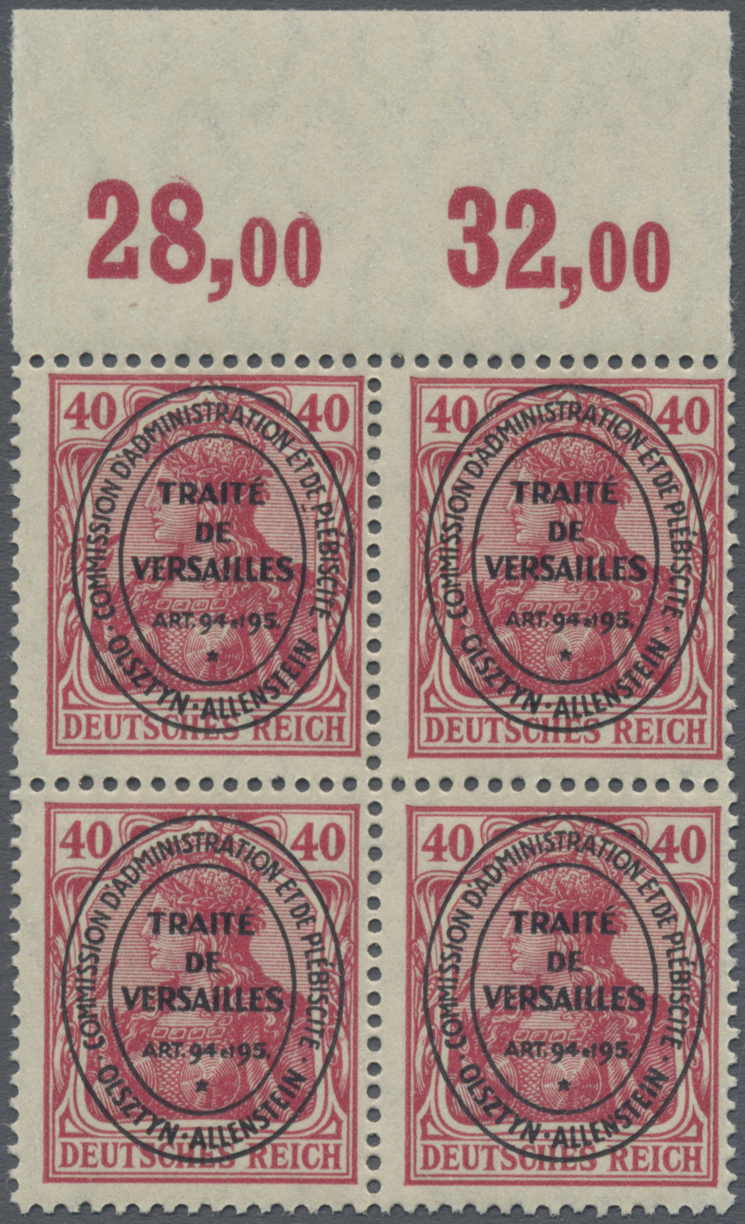 Lot 05844 - Deutsche Abstimmungsgebiete: Allenstein  -  Auktionshaus Christoph Gärtner GmbH & Co. KG 57th AUCTION - Day 3