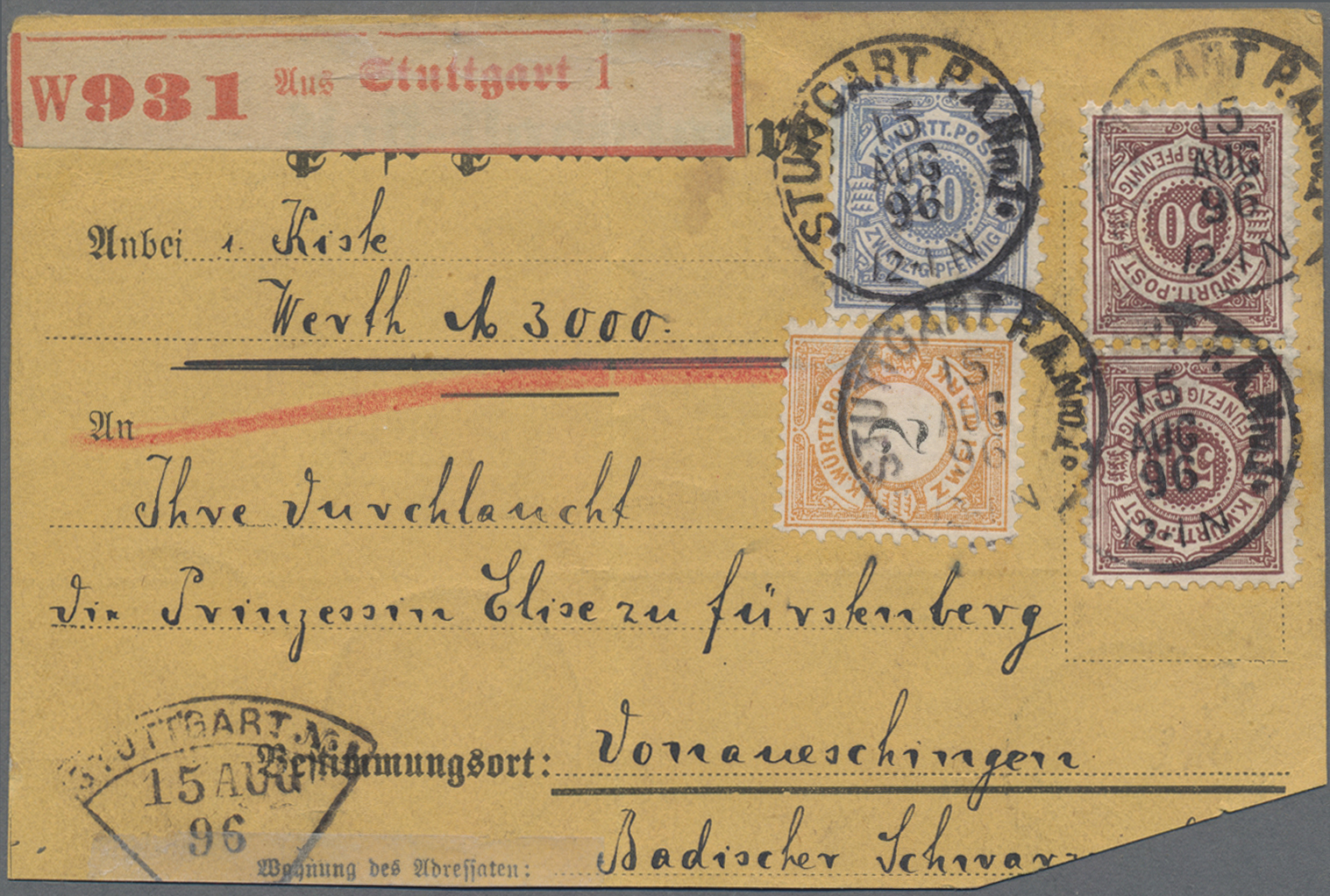 Lot 05270 - Württemberg - Marken und Briefe - Auktionshaus Christoph Gärtner GmbH & Co. KG 55th AUCTION - Day 3 Lot 05270 - Württemberg - Marken und Briefe - Auktionshaus Christoph Gärtner GmbH & Co. KG 55th AUCTION - Day 3