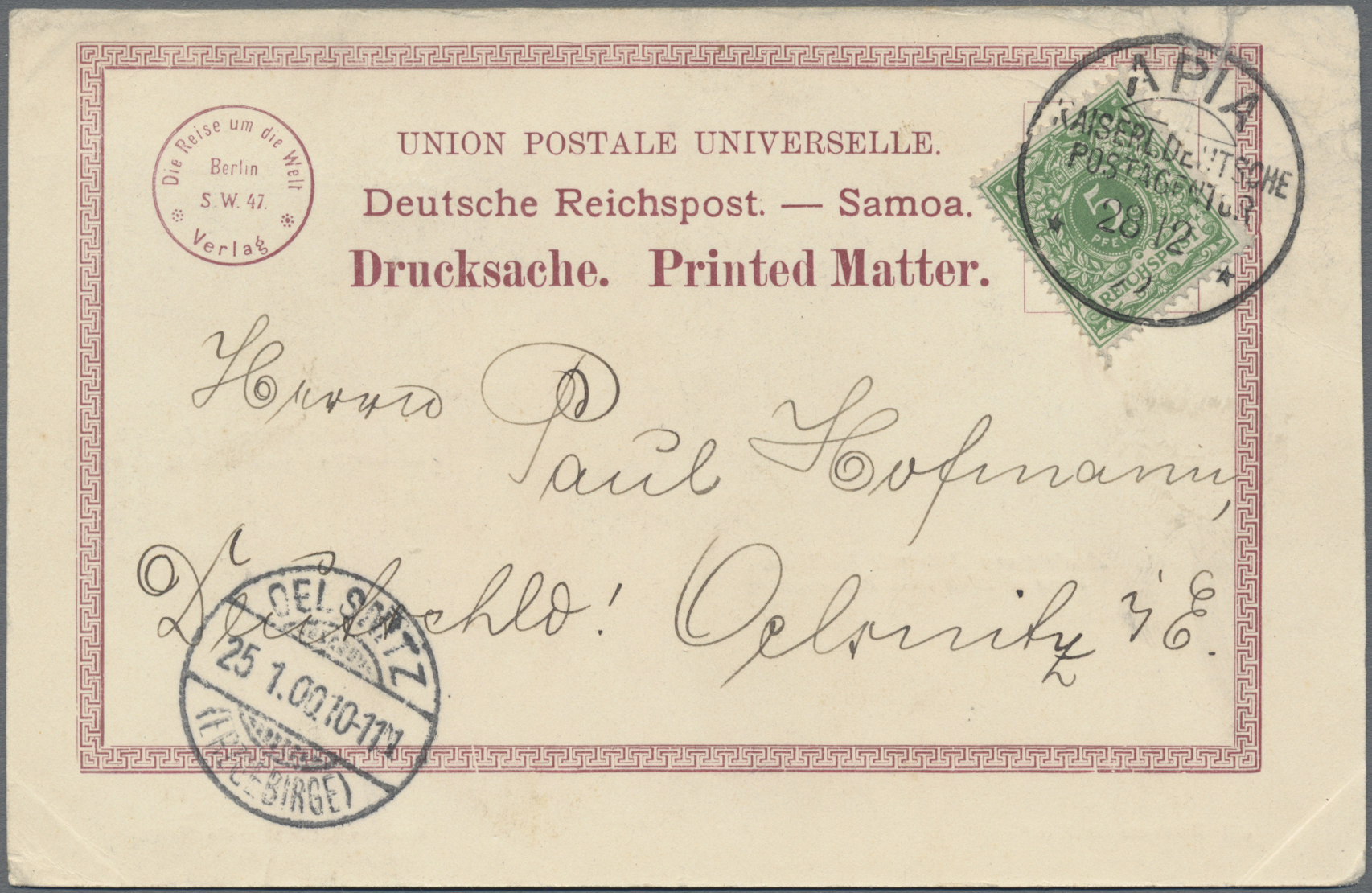 Lot 23606 - Deutsche Kolonien - Samoa  -  Auktionshaus Christoph Gärtner GmbH & Co. KG 50th Auction Anniversary Auction - Day 7