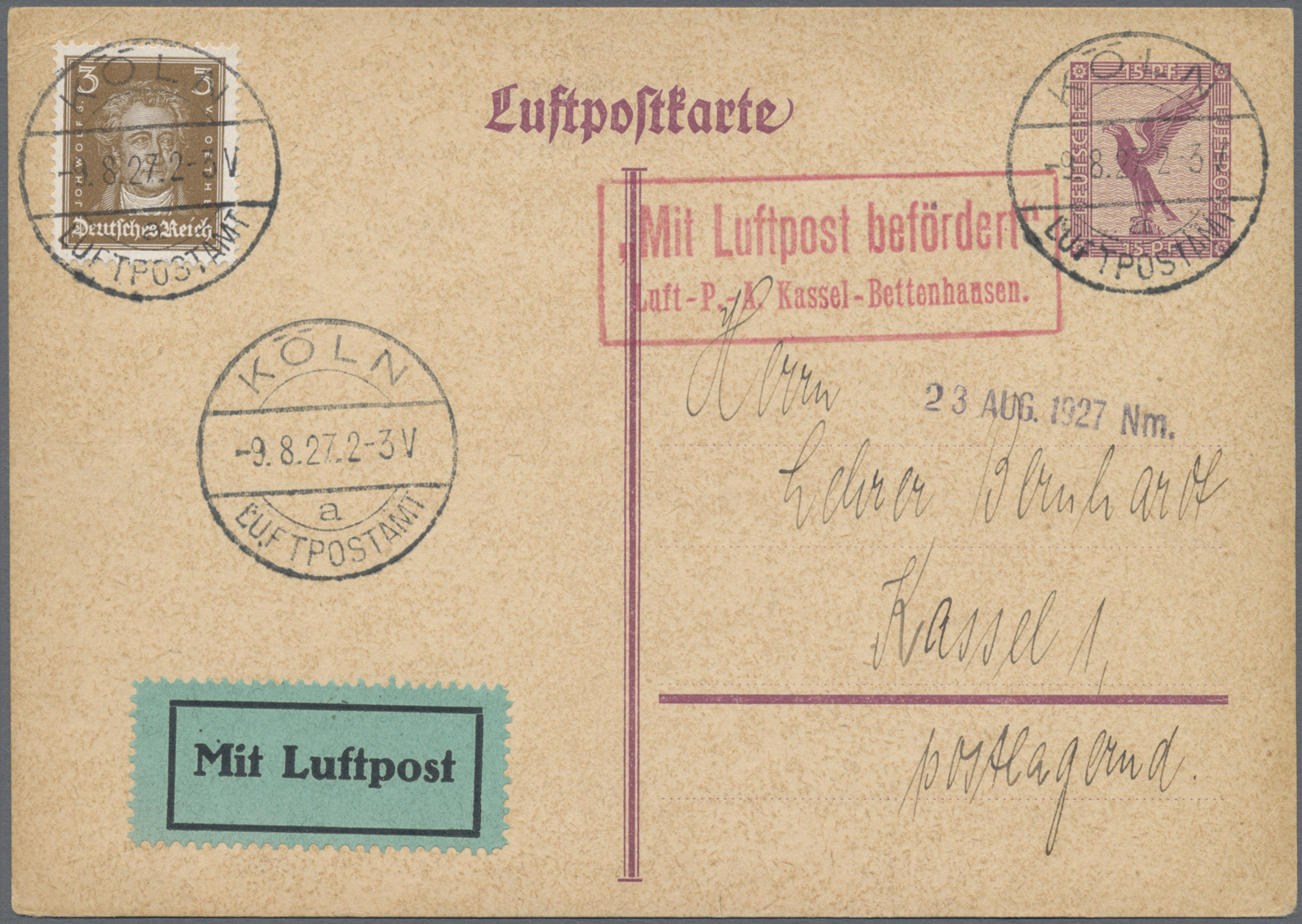 Lot 08005 - flugpost deutschland  -  Auktionshaus Christoph Gärtner GmbH & Co. KG 56th AUCTION - Day 4