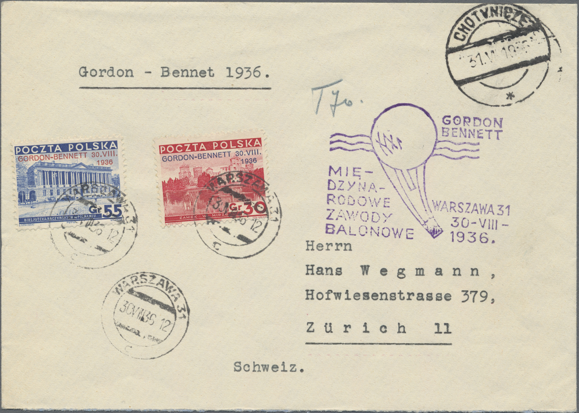 Stamp Auction ballonpost 52nd Auction Day 5, lot 13300