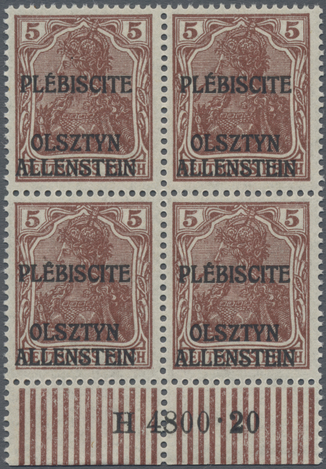 Lot 05848 - Deutsche Abstimmungsgebiete: Allenstein  -  Auktionshaus Christoph Gärtner GmbH & Co. KG 57th AUCTION - Day 3