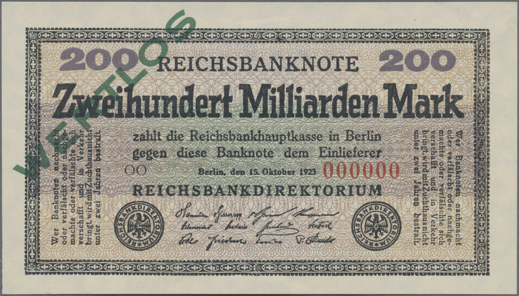 Lot 01719 - Deutschland - Deutsches Reich bis 1945 | Banknoten - Auktionshaus Christoph Gärtner GmbH & Co. KG 58th AUCTION - Day 1 Lot 01719 - Deutschland - Deutsches Reich bis 1945 | Banknoten - Auktionshaus Christoph Gärtner GmbH & Co. KG 58th AUCTION - Day 1