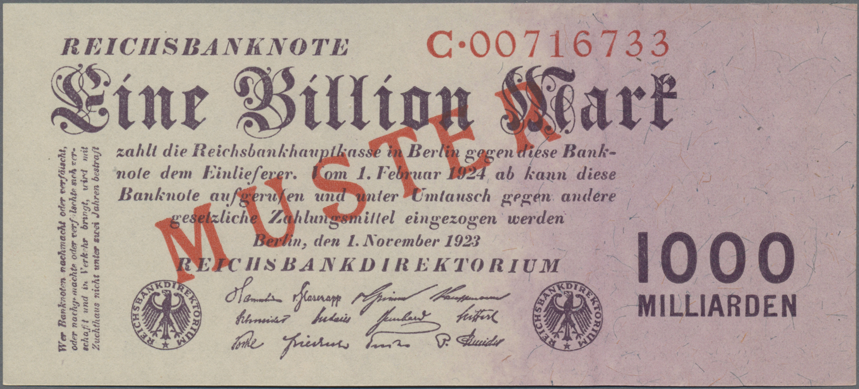 Lot 01727 - Deutschland - Deutsches Reich bis 1945 | Banknoten - Auktionshaus Christoph Gärtner GmbH & Co. KG 58th AUCTION - Day 1 Lot 01727 - Deutschland - Deutsches Reich bis 1945 | Banknoten - Auktionshaus Christoph Gärtner GmbH & Co. KG 58th AUCTION - Day 1