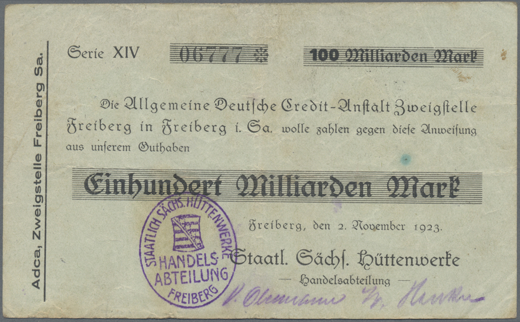 Lot 00403 - Deutschland - Notgeld - Sachsen | Banknoten  -  Auktionshaus Christoph Gärtner GmbH & Co. KG 57th AUCTION - Day 1