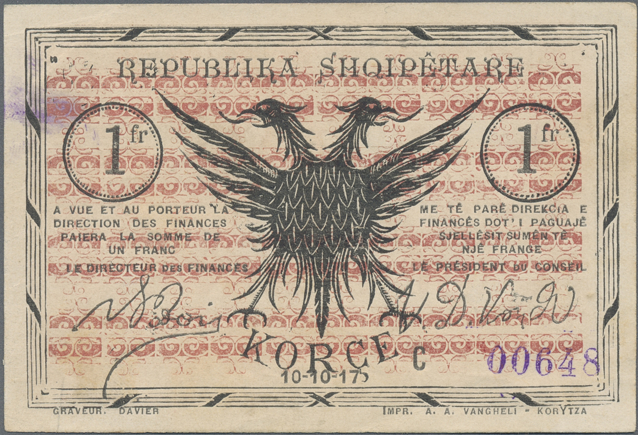 Lot 01012 - Albania / Albanien | Banknoten - Auktionshaus Christoph Gärtner GmbH & Co. KG 58th AUCTION - Day 1 Lot 01012 - Albania / Albanien | Banknoten - Auktionshaus Christoph Gärtner GmbH & Co. KG 58th AUCTION - Day 1