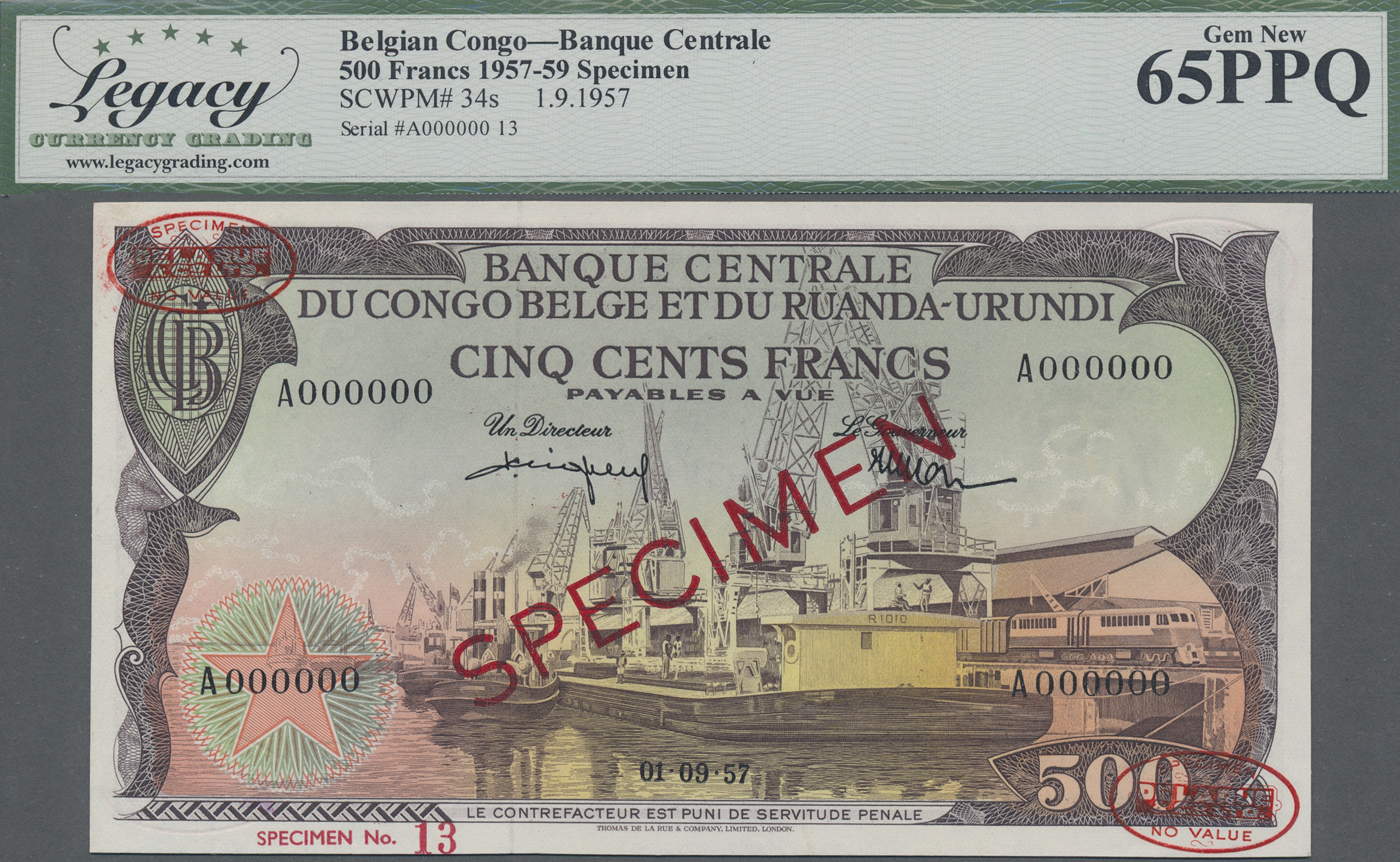 Lot 1018 - Belgian Congo / Belgisch Kongo | Banknoten - Auktionshaus Christoph Gärtner GmbH & Co. KG 58th AUCTION - Day 1 Lot 1018 - Belgian Congo / Belgisch Kongo | Banknoten - Auktionshaus Christoph Gärtner GmbH & Co. KG 58th AUCTION - Day 1