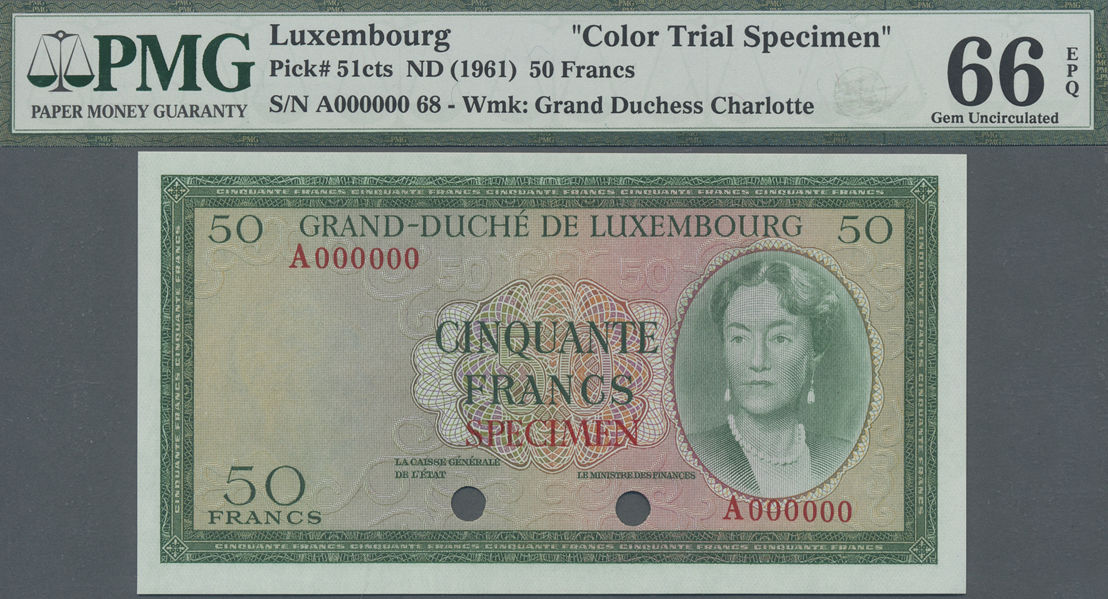 Lot 1480 - Luxembourg | Banknoten - Auktionshaus Christoph Gärtner GmbH & Co. KG 58th AUCTION - Day 1 Lot 1480 - Luxembourg | Banknoten - Auktionshaus Christoph Gärtner GmbH & Co. KG 58th AUCTION - Day 1
