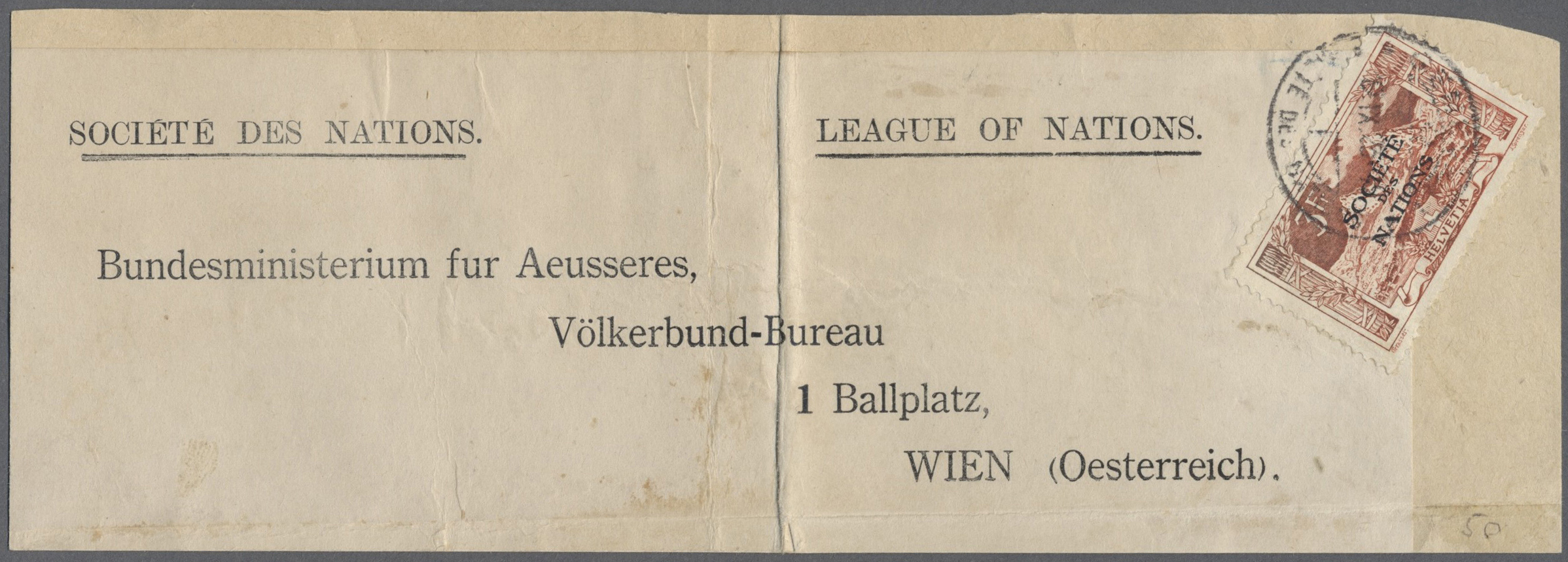Lot 02547 - Schweiz - Völkerbund (SDN)  -  Auktionshaus Christoph Gärtner GmbH & Co. KG 53rd AUCTION - Day 2 Overseas, Europe
