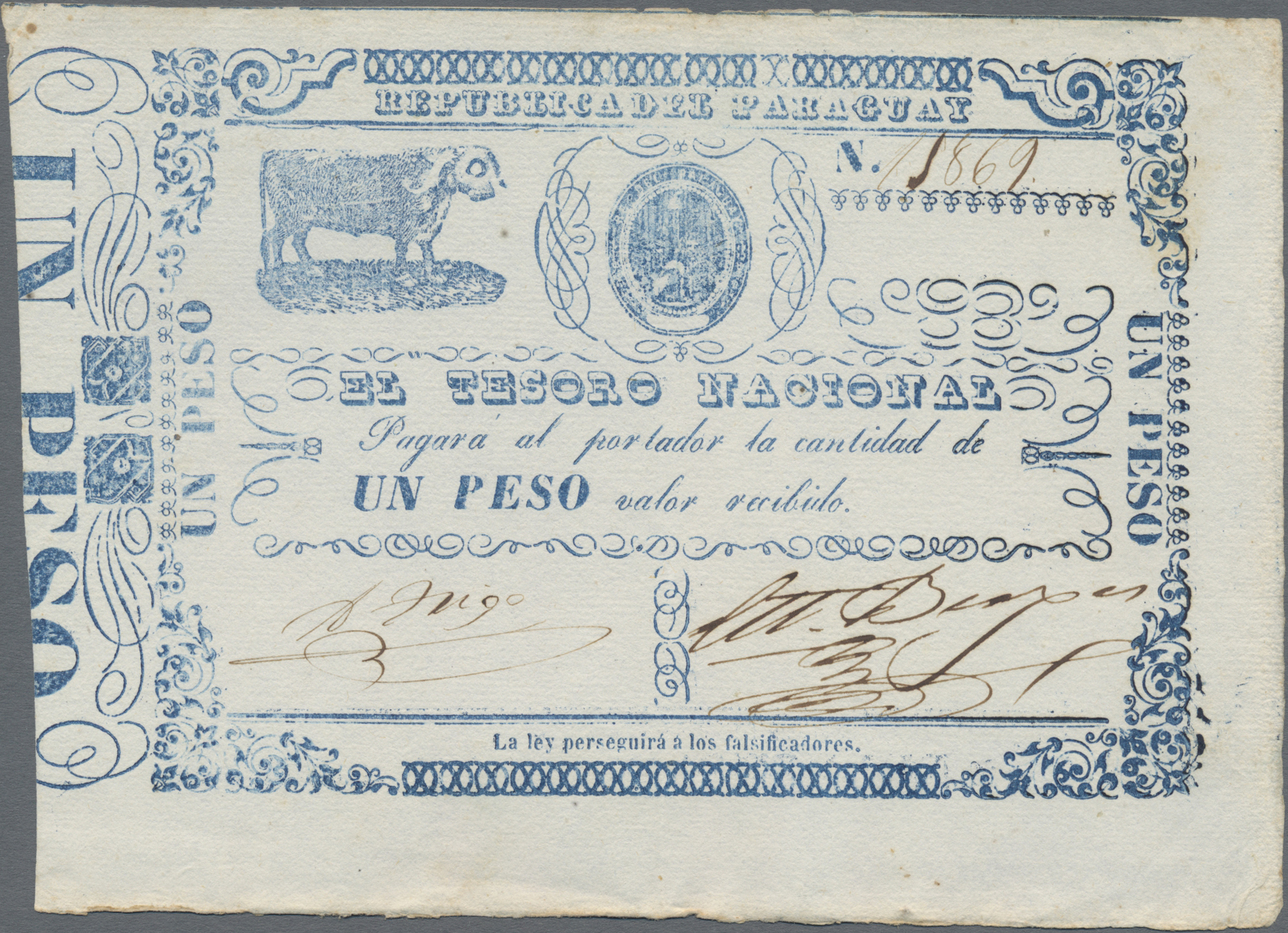 Lot 02185 - Paraguay | Banknoten - Auktionshaus Christoph Gärtner GmbH & Co. KG Sale #45 Banknotes Worldwide Lot 02185 - Paraguay | Banknoten - Auktionshaus Christoph Gärtner GmbH & Co. KG Sale #45 Banknotes Worldwide