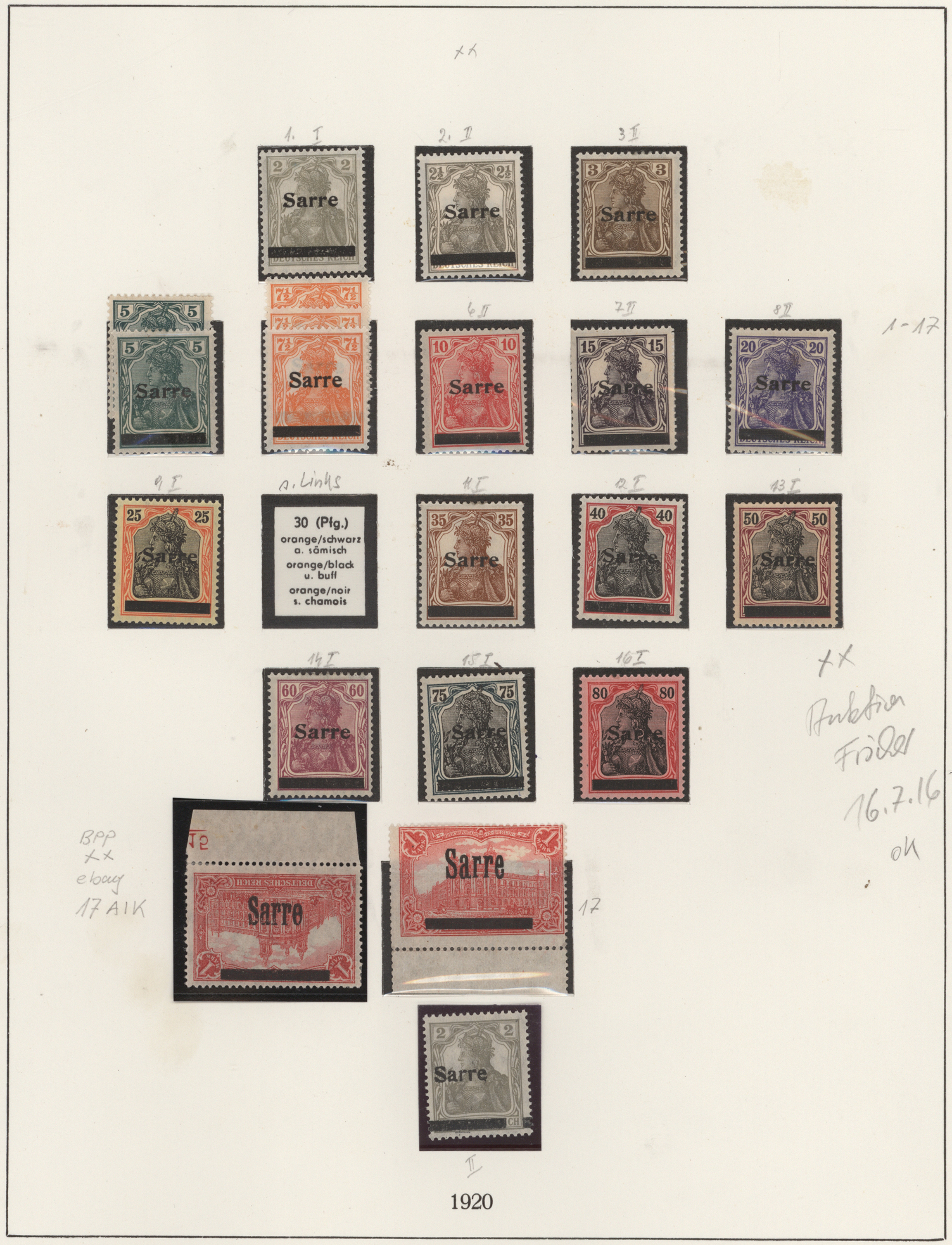 Lot 14512 - Deutsche Abstimmungsgebiete: Saargebiet  -  Auktionshaus Christoph Gärtner GmbH & Co. KG 58th AUCTION - Day 5