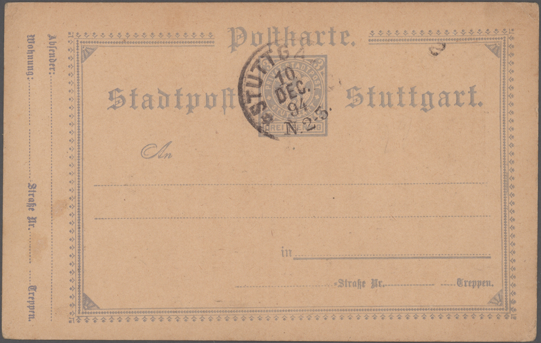 Lot 10791 - Deutsches Reich - Privatpost (Stadtpost) - Auktionshaus Christoph Gärtner GmbH & Co. KG 57th AUCTION - Day 5 Lot 10791 - Deutsches Reich - Privatpost (Stadtpost) - Auktionshaus Christoph Gärtner GmbH & Co. KG 57th AUCTION - Day 5