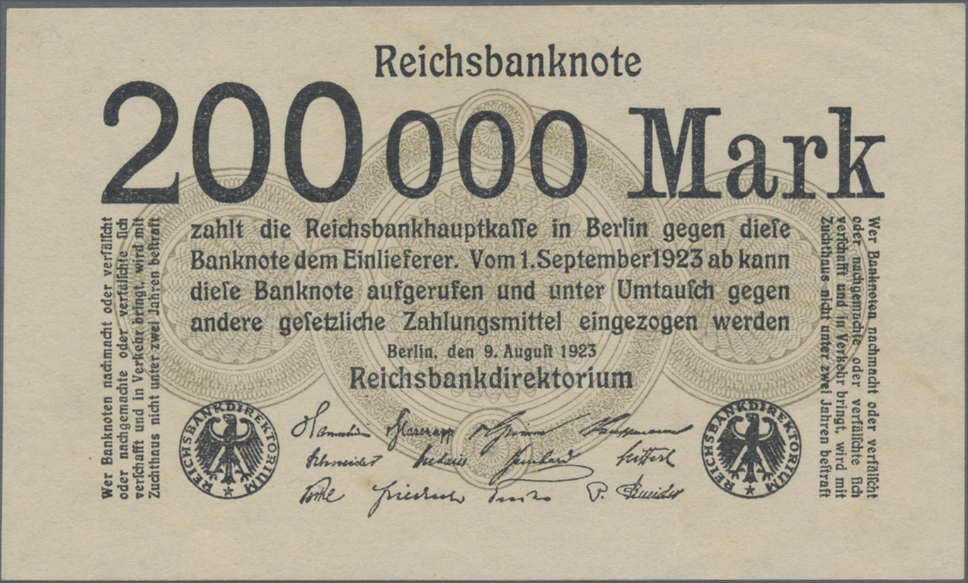 Lot 14512 - Deutschland - Deutsches Reich bis 1945 | Banknoten - Auktionshaus Christoph Gärtner GmbH & Co. KG 53rd AUCTION - Day 6 Coins & Banknotes Lot 14512 - Deutschland - Deutsches Reich bis 1945 | Banknoten - Auktionshaus Christoph Gärtner GmbH & Co. KG 53rd AUCTION - Day 6 Coins & Banknotes