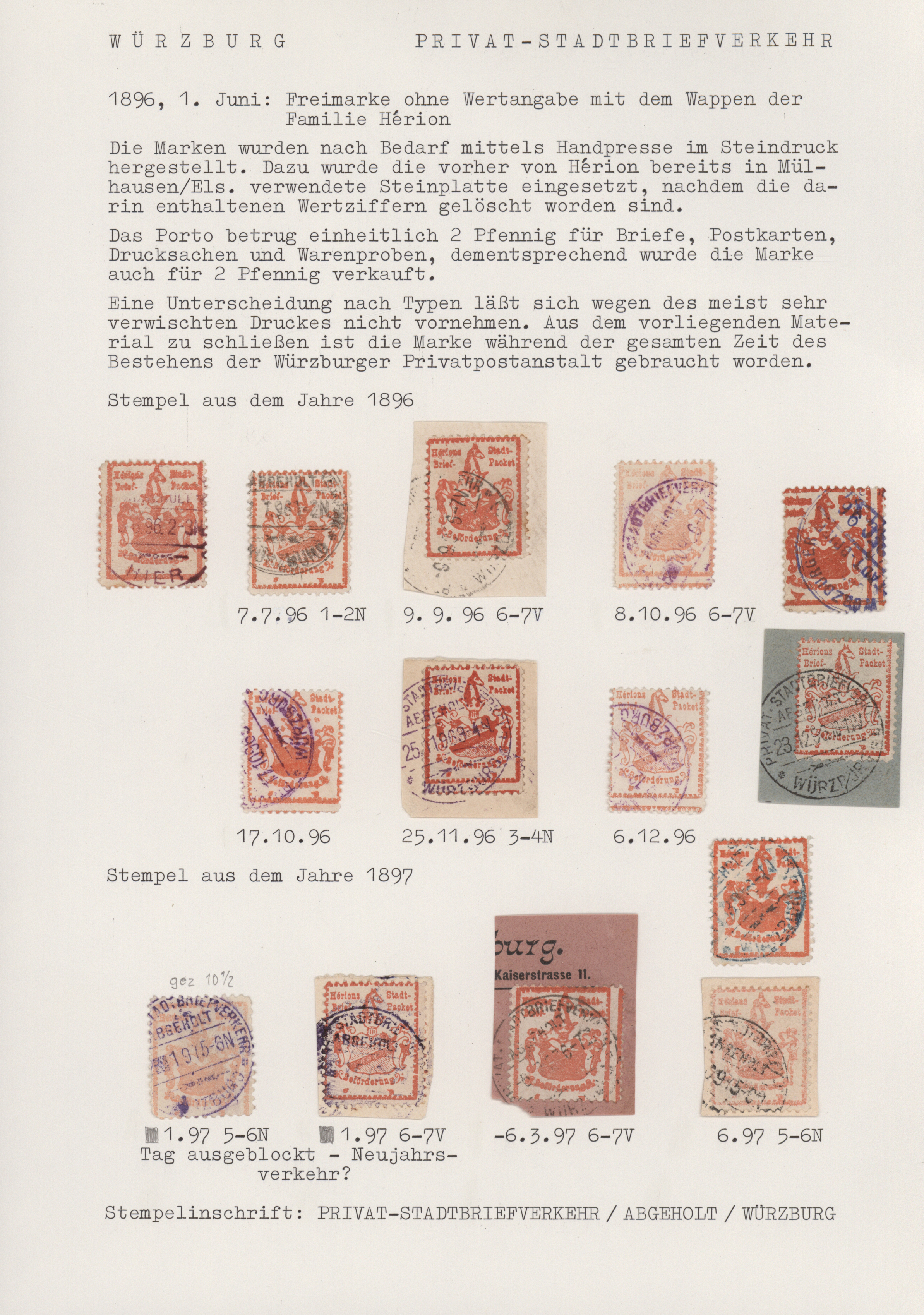 Lot 10824 - Deutsches Reich - Privatpost (Stadtpost)  -  Auktionshaus Christoph Gärtner GmbH & Co. KG 57th AUCTION - Day 5