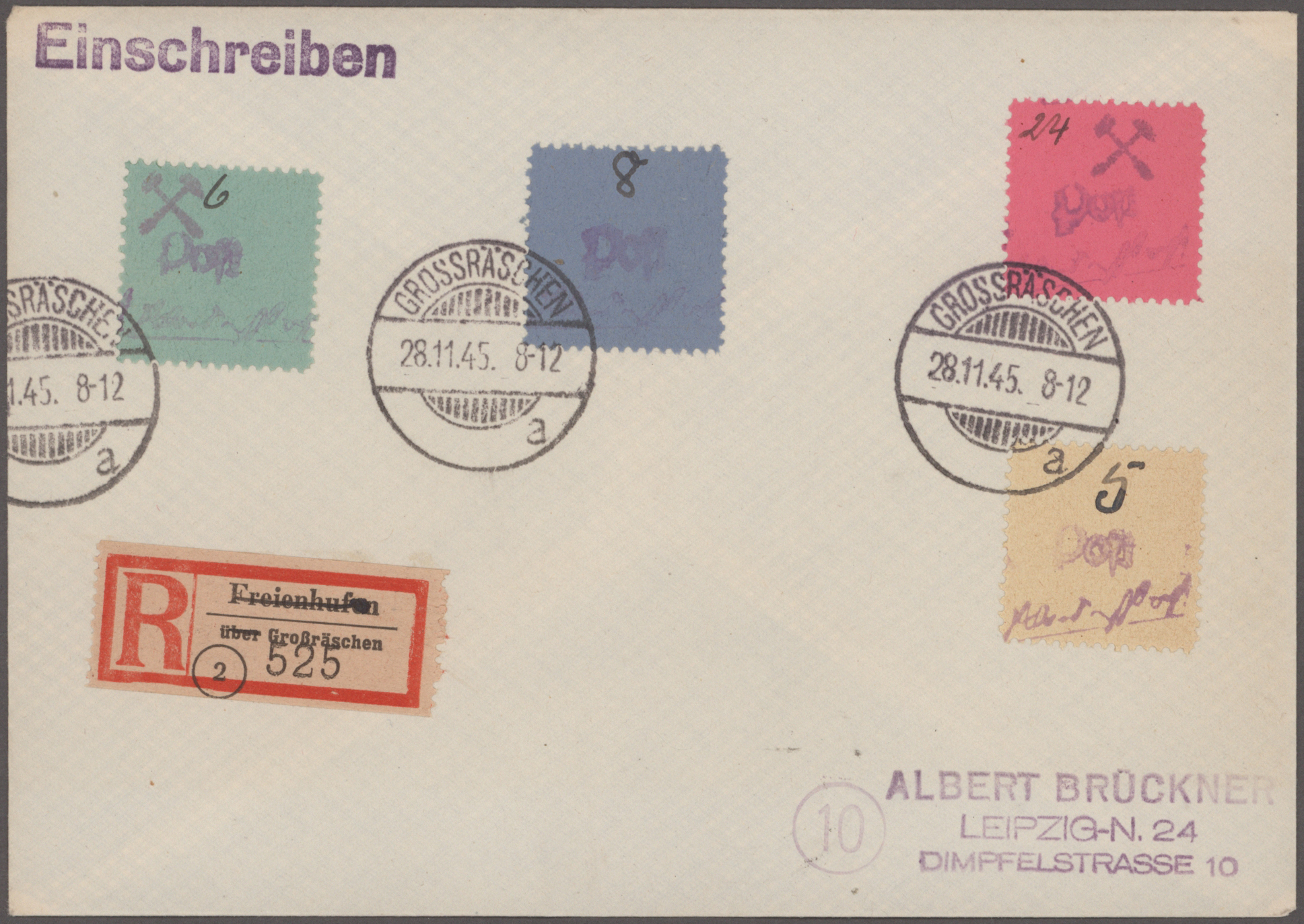Lot 14714 - Deutsche Lokalausgaben ab 1945 - Großräschen - Auktionshaus Christoph Gärtner GmbH & Co. KG 58th AUCTION - Day 5 Lot 14714 - Deutsche Lokalausgaben ab 1945 - Großräschen - Auktionshaus Christoph Gärtner GmbH & Co. KG 58th AUCTION - Day 5