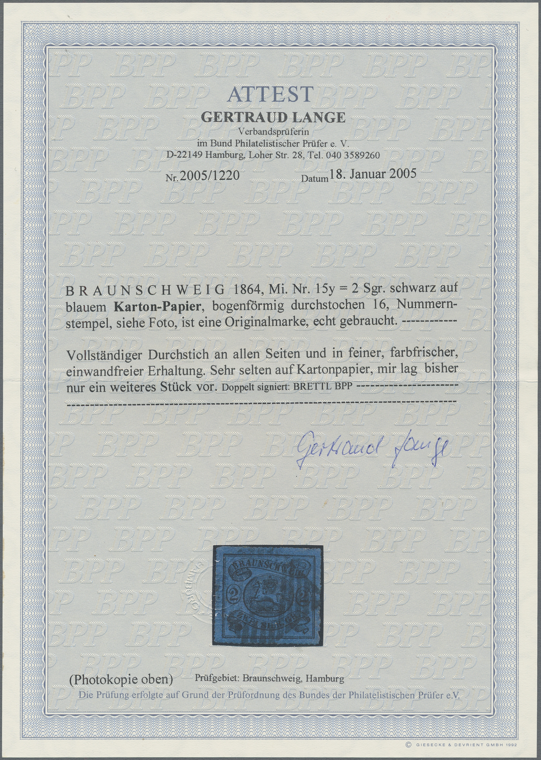 Lot 341 - Braunschweig - Marken und Briefe  -   Auction #211