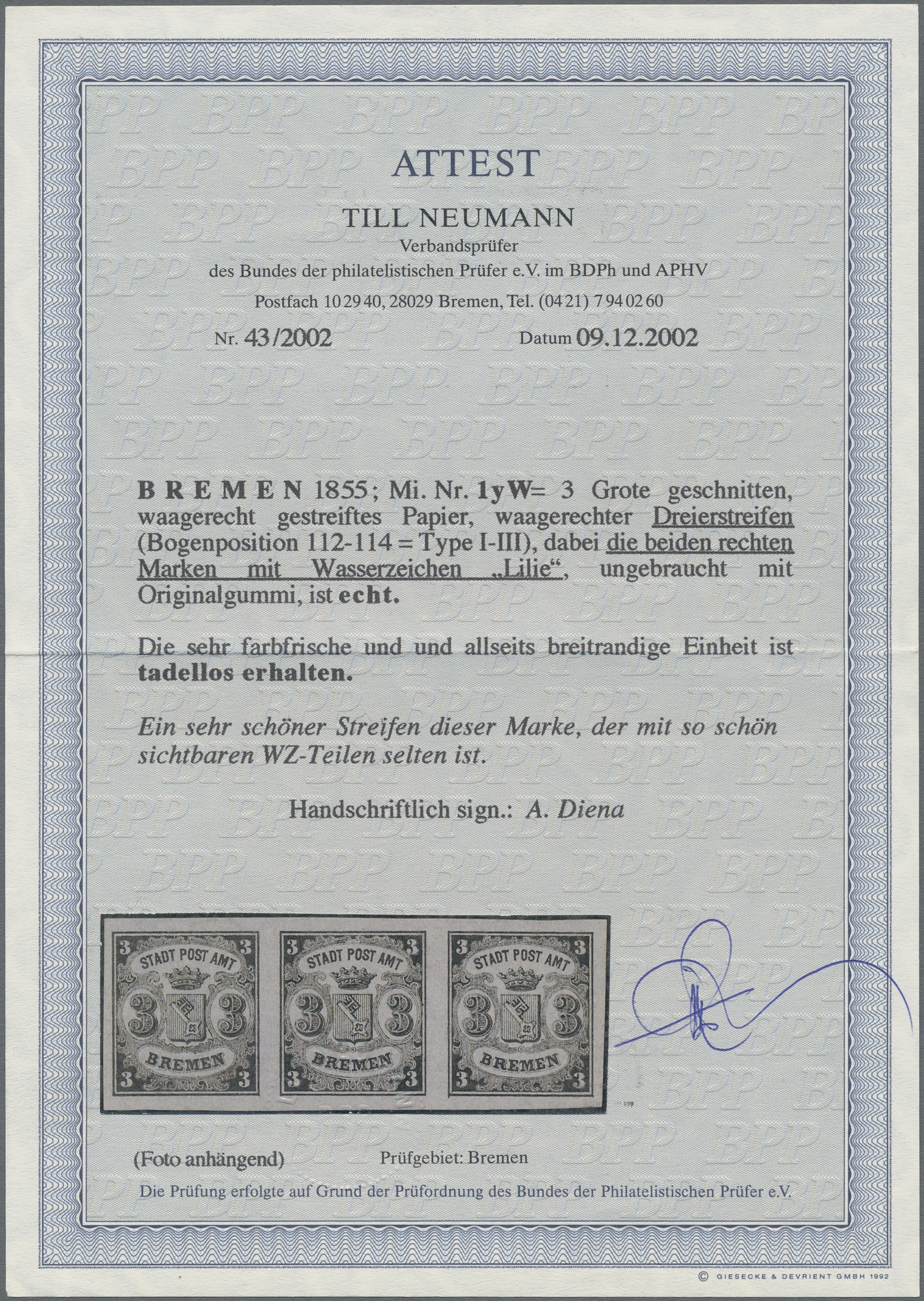 Lot 363 - Bremen - Marken und Briefe  -   Auction #211