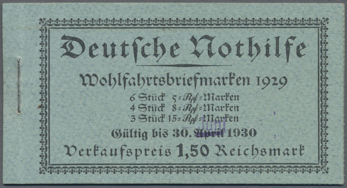 Lot 05256 - Deutsches Reich - Markenheftchen - Auktionshaus Christoph Gärtner GmbH & Co. KG 57th AUCTION - Day 3 Lot 05256 - Deutsches Reich - Markenheftchen - Auktionshaus Christoph Gärtner GmbH & Co. KG 57th AUCTION - Day 3