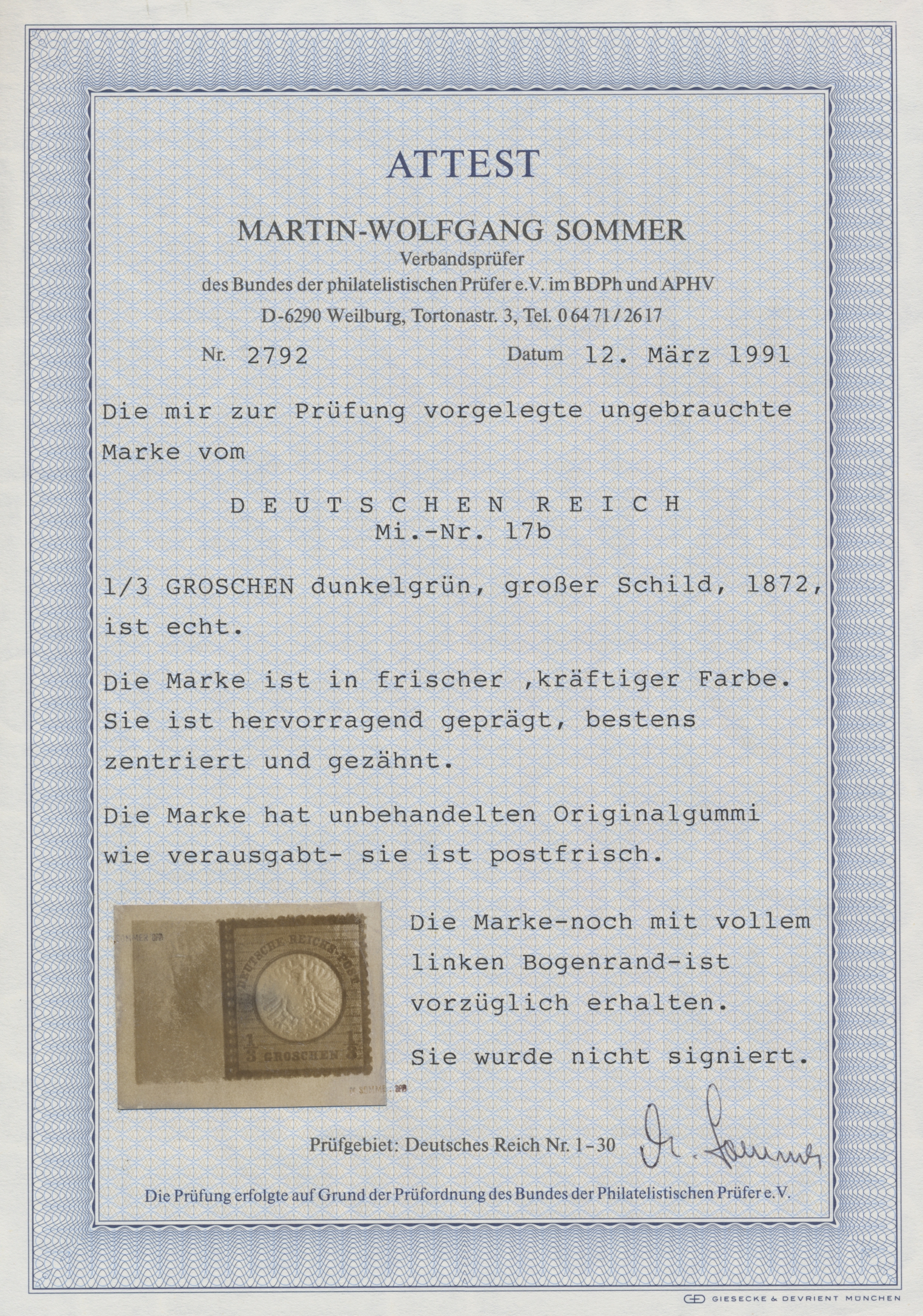 Lot 777 - Deutsches Reich - Brustschild  -   Auction #211