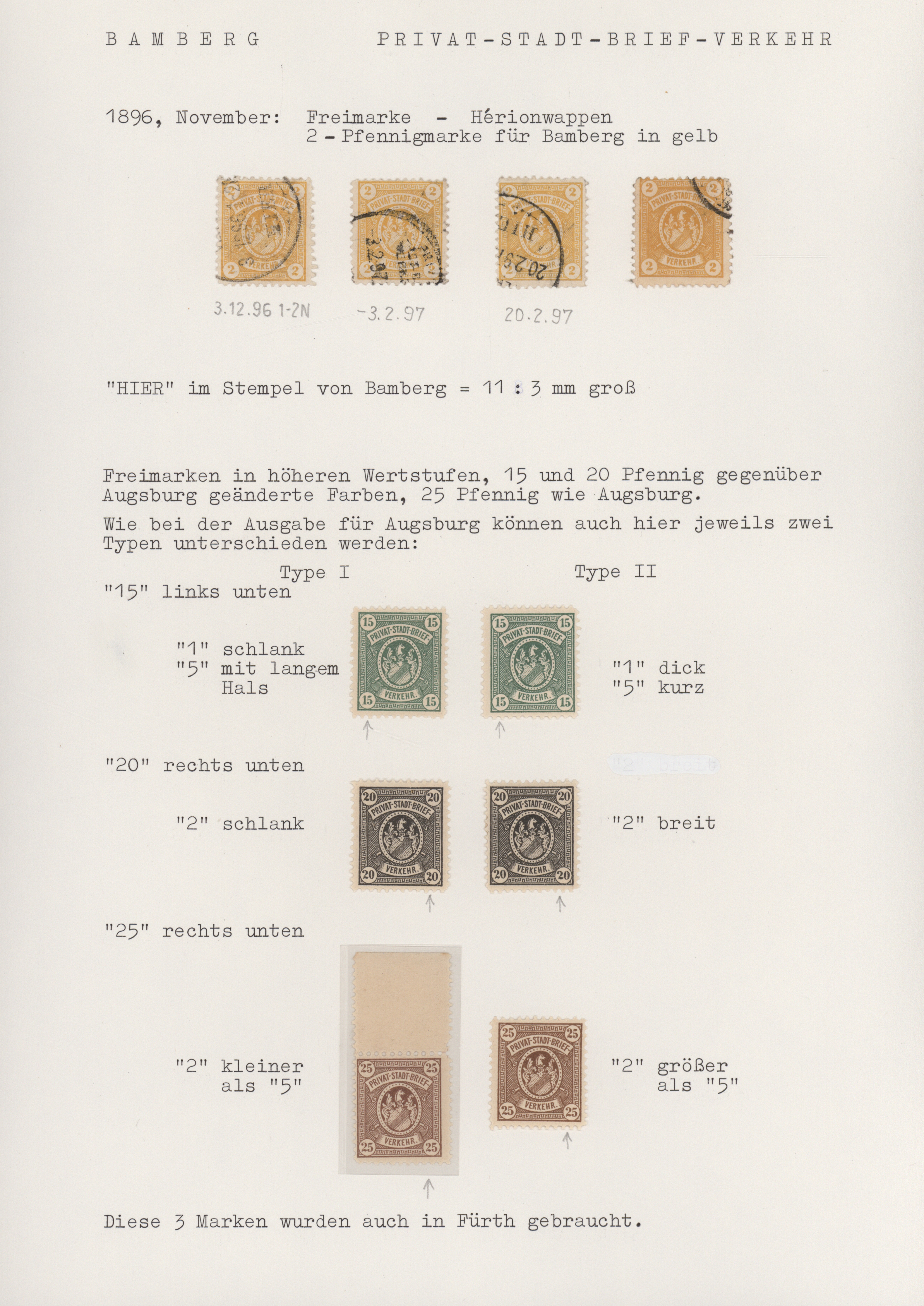 Lot 10822 - Deutsches Reich - Privatpost (Stadtpost)  -  Auktionshaus Christoph Gärtner GmbH & Co. KG 57th AUCTION - Day 5