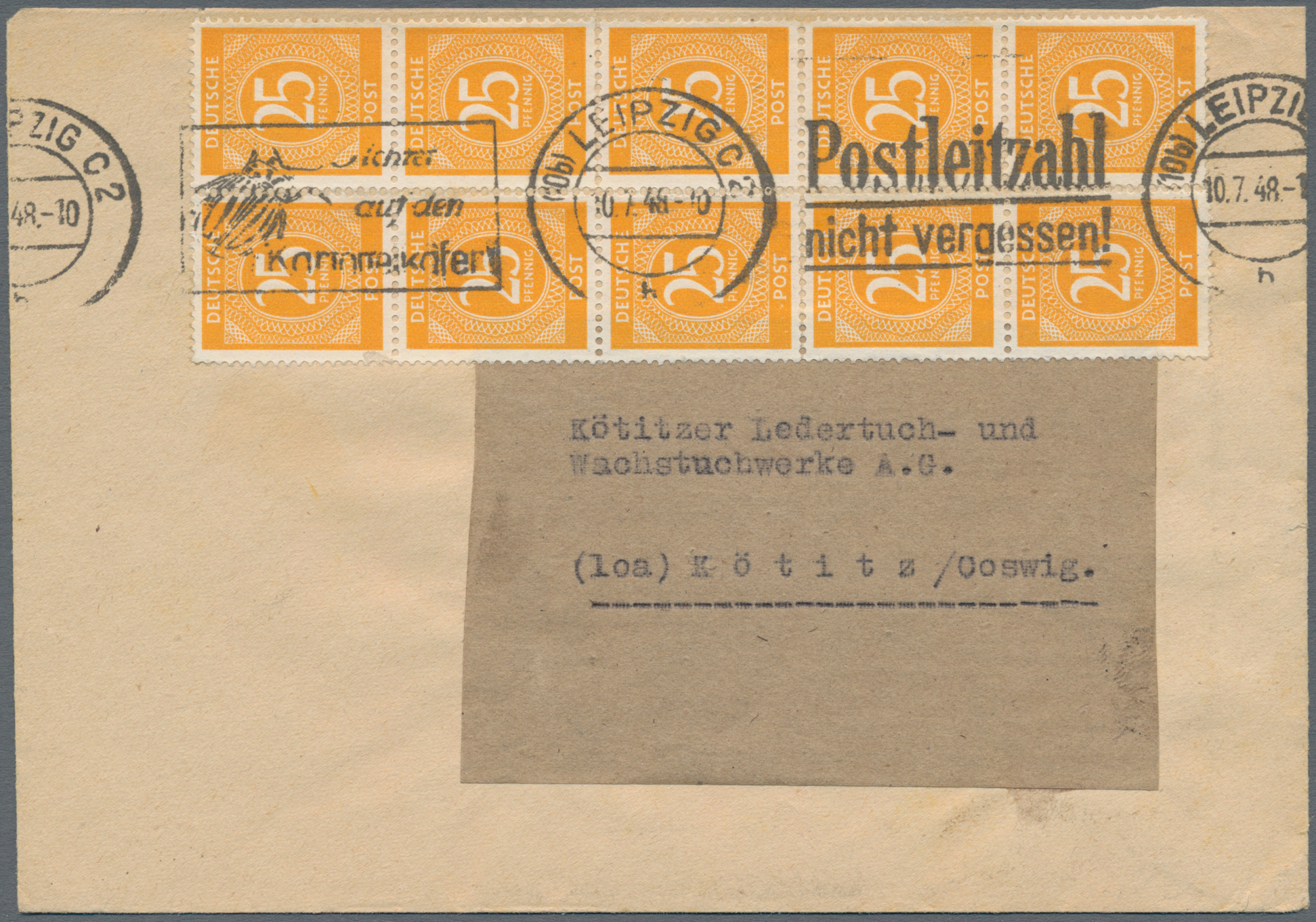 Lot 10737 - Alliierte Besetzung - Zehnfachfrankaturen - Auktionshaus Christoph Gärtner GmbH & Co. KG 59th AUCTION - day 5 Lot 10737 - Alliierte Besetzung - Zehnfachfrankaturen - Auktionshaus Christoph Gärtner GmbH & Co. KG 59th AUCTION - day 5