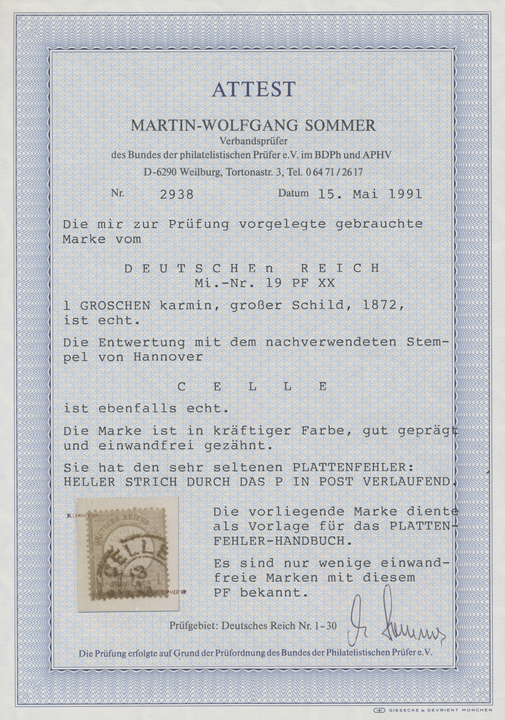 Lot 833 - Deutsches Reich - Brustschild  -   Auction #211