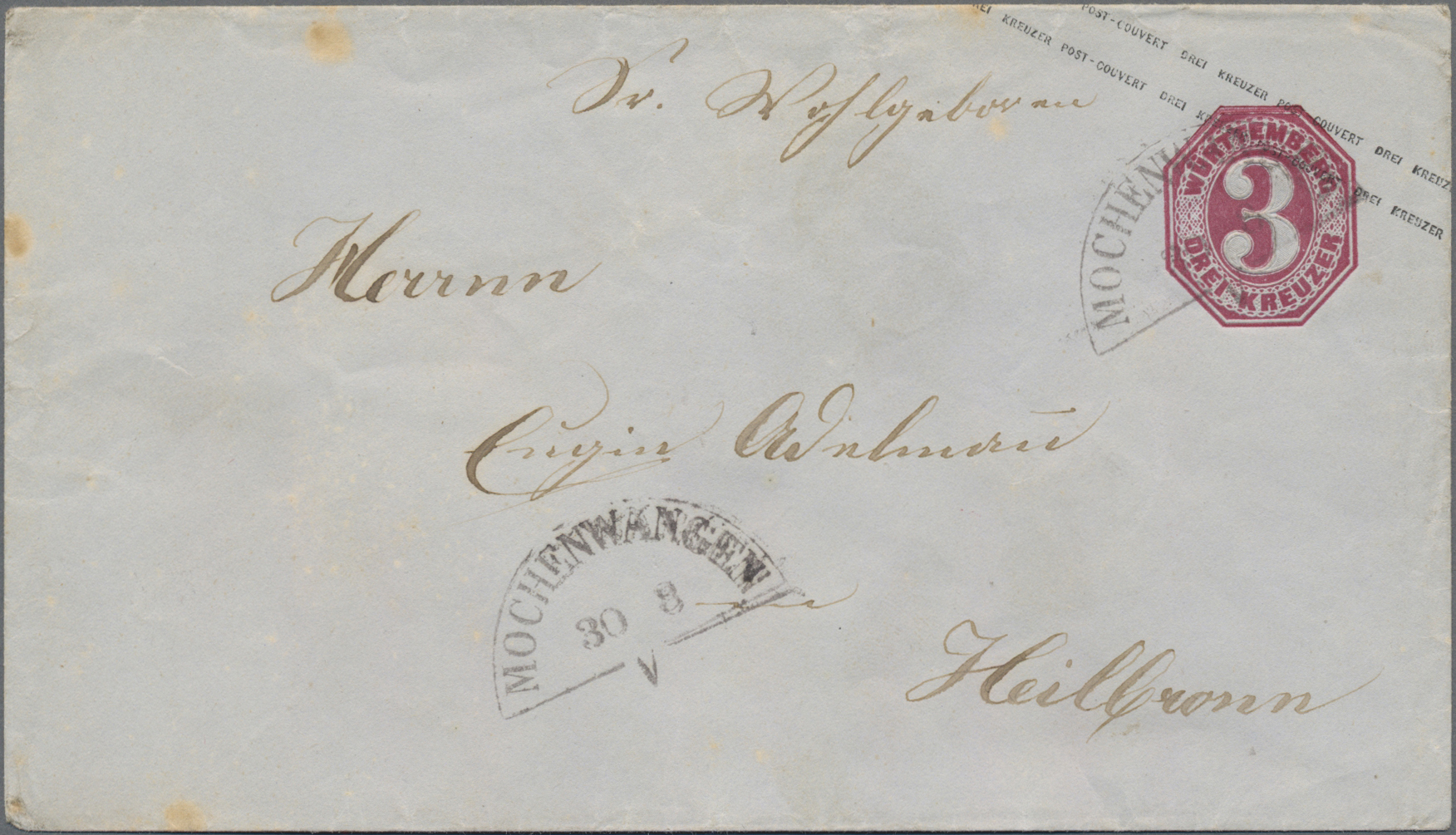 Lot 04720 - württemberg - stempel - Auktionshaus Christoph Gärtner GmbH & Co. KG 58th AUCTION - Day 2 Lot 04720 - württemberg - stempel - Auktionshaus Christoph Gärtner GmbH & Co. KG 58th AUCTION - Day 2