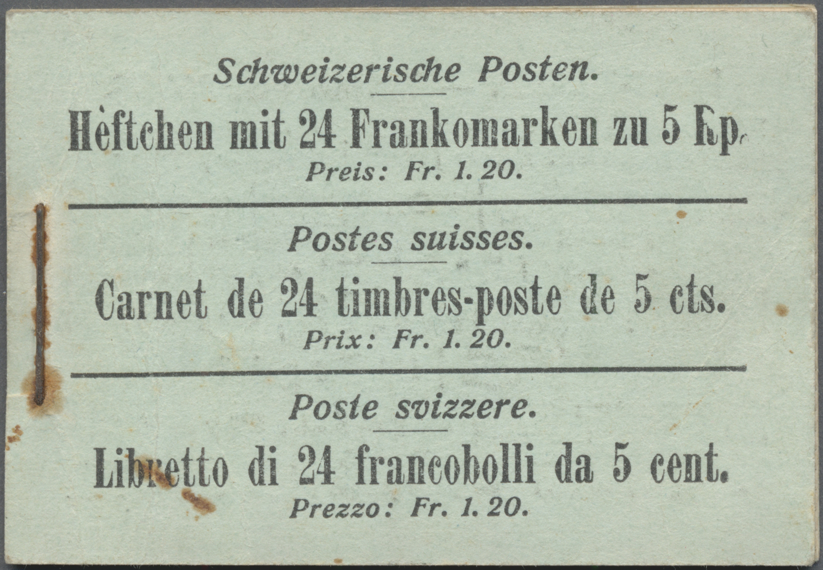 Lot 02545 - Schweiz - Markenheftchen  -  Auktionshaus Christoph Gärtner GmbH & Co. KG 53rd AUCTION - Day 2 Overseas, Europe