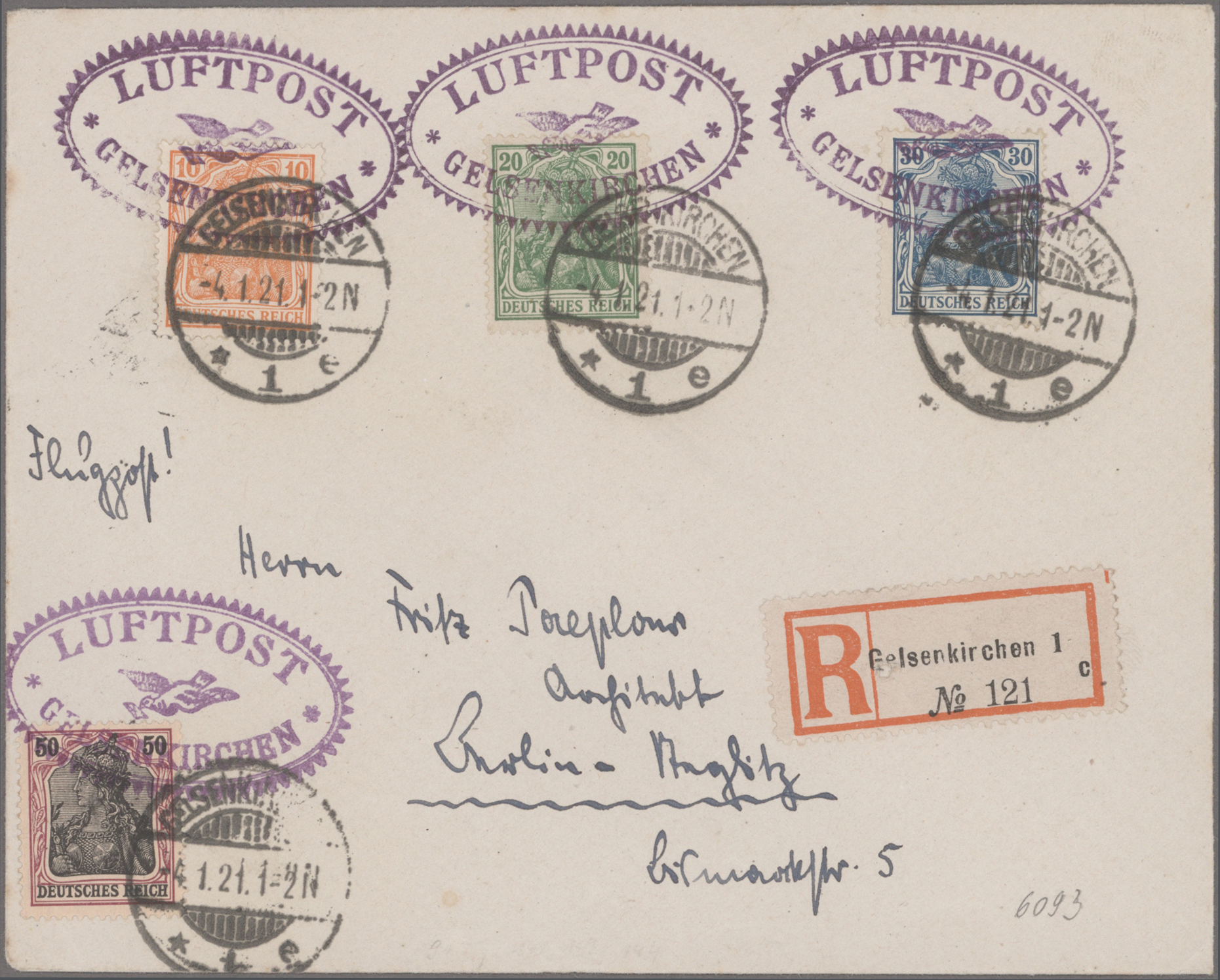 Lot 02237 - flugpost deutschland - Auktionshaus Christoph Gärtner GmbH & Co. KG 58th AUCTION - Day 2 Lot 02237 - flugpost deutschland - Auktionshaus Christoph Gärtner GmbH & Co. KG 58th AUCTION - Day 2