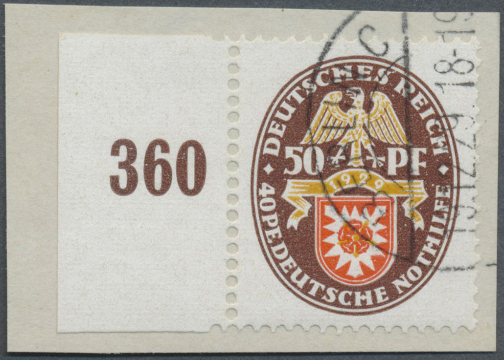 Stamp Auction Deutsches Reich Weimar Single lots Germany