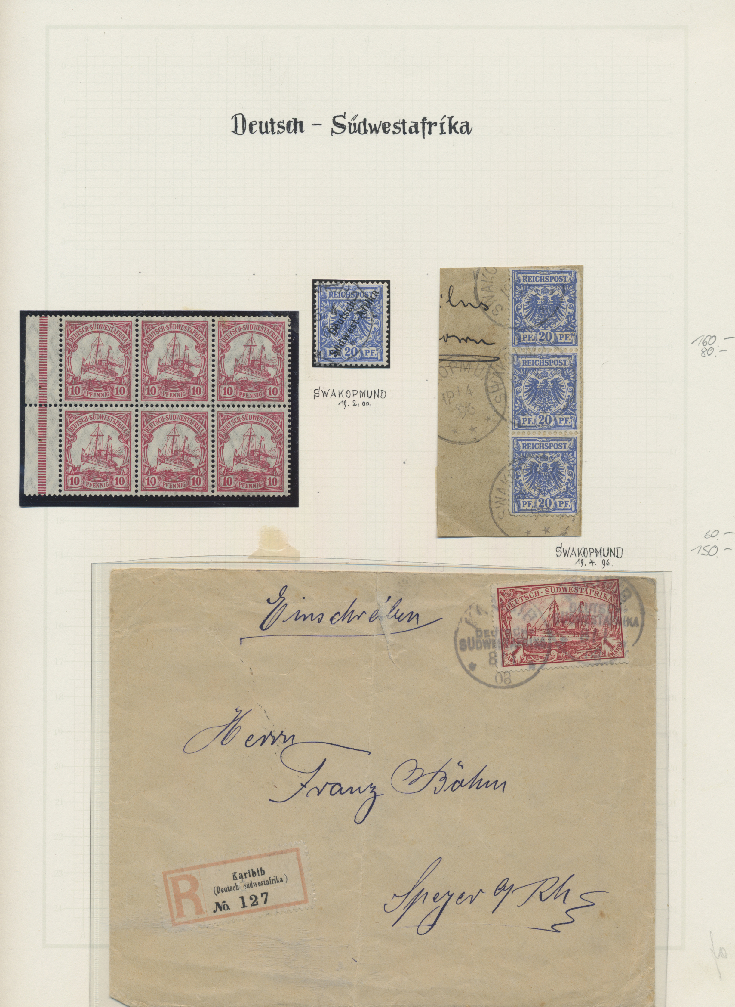 Lot 10986 - deutsch-südwestafrika - Auktionshaus Christoph Gärtner GmbH & Co. KG 57th AUCTION - Day 5 Lot 10986 - deutsch-südwestafrika - Auktionshaus Christoph Gärtner GmbH & Co. KG 57th AUCTION - Day 5