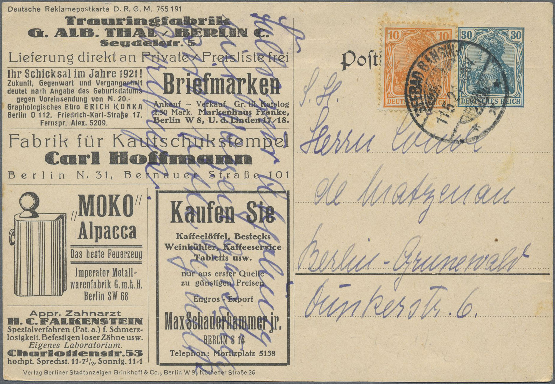 Lot 02713 - thematik: anzeigenganzsachen / advertising postal stationery - Auktionshaus Christoph Gärtner GmbH & Co. KG 57th AUCTION - Day 2 Lot 02713 - thematik: anzeigenganzsachen / advertising postal stationery - Auktionshaus Christoph Gärtner GmbH & Co. KG 57th AUCTION - Day 2