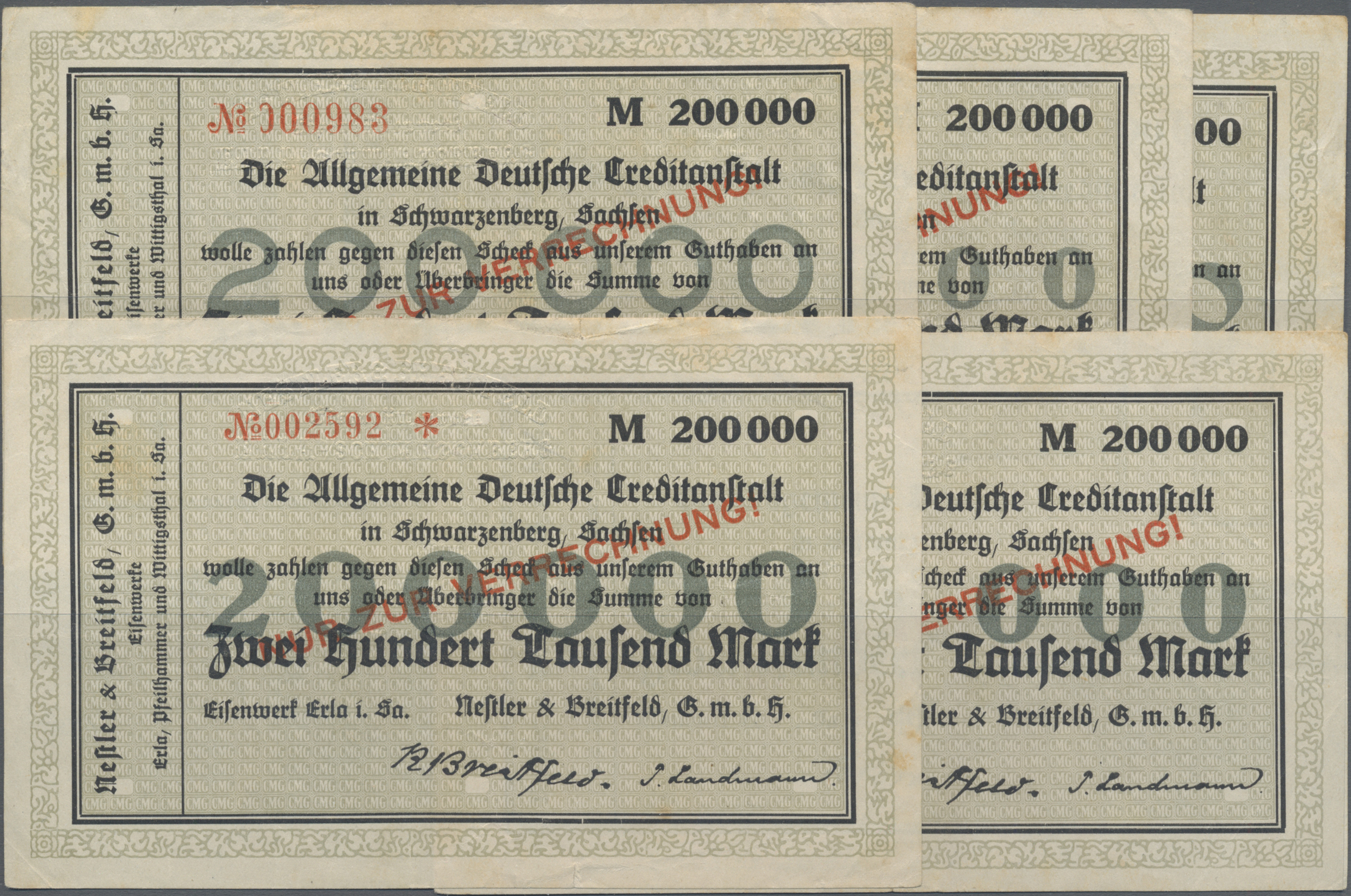 Lot 14733 - Deutschland - Notgeld - Sachsen | Banknoten  -  Auktionshaus Christoph Gärtner GmbH & Co. KG 53rd AUCTION - Day 6 Coins/Banknotes