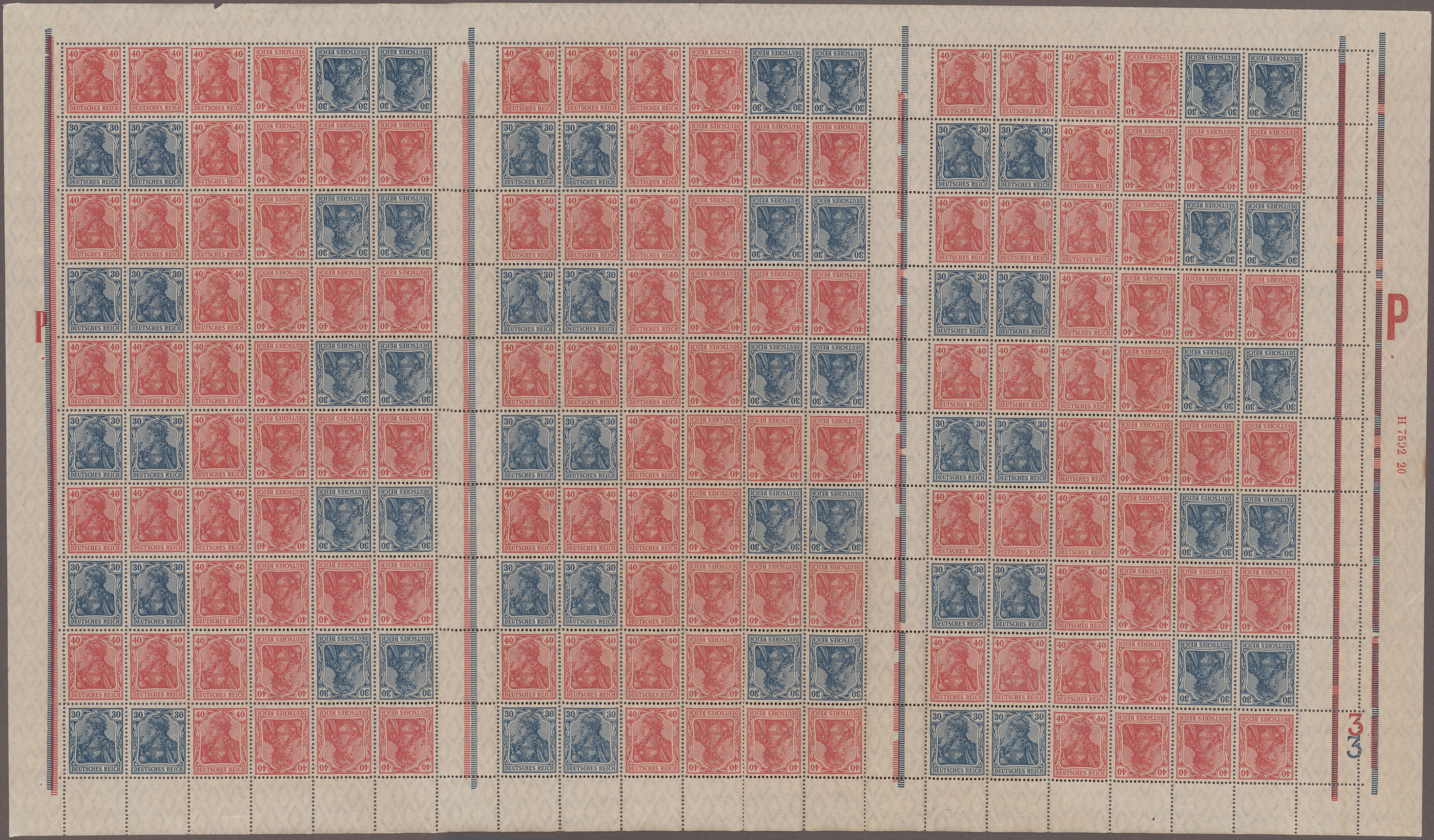 Lot 05191A - Deutsches Reich - Markenheftchenbogen  -  Auktionshaus Christoph Gärtner GmbH & Co. KG 58th AUCTION - Day 2