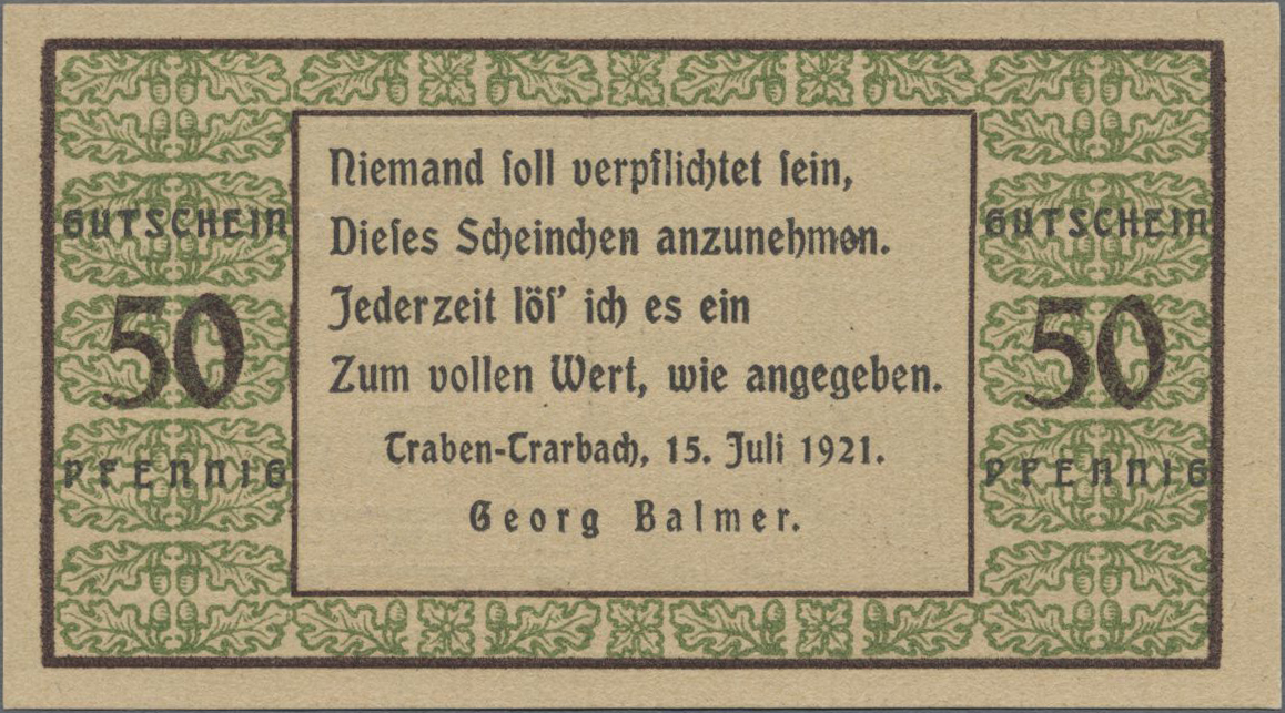 Lot 14719 - Deutschland - Notgeld - Rheinland | Banknoten  -  Auktionshaus Christoph Gärtner GmbH & Co. KG 53rd AUCTION - Day 6 Coins/Banknotes