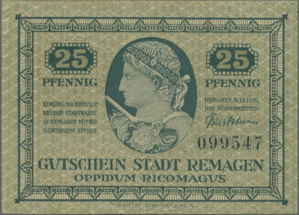 Lot 14717 - Deutschland - Notgeld - Rheinland | Banknoten  -  Auktionshaus Christoph Gärtner GmbH & Co. KG 53rd AUCTION - Day 6 Coins/Banknotes