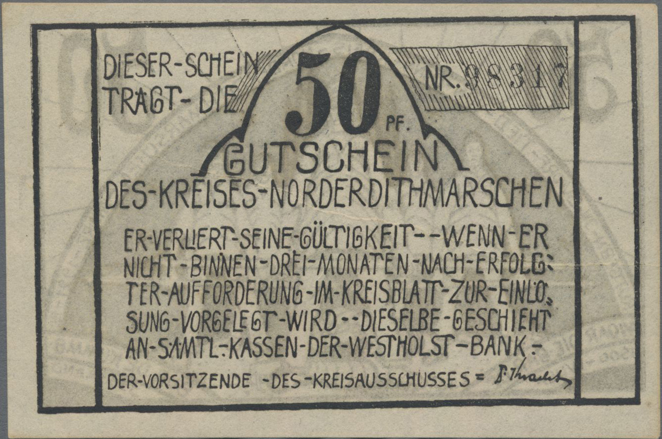 Lot 14774 - Deutschland - Notgeld - Schleswig-Holstein | Banknoten - Auktionshaus Christoph Gärtner GmbH & Co. KG 53rd AUCTION - Day 6 Coins/Banknotes Lot 14774 - Deutschland - Notgeld - Schleswig-Holstein | Banknoten - Auktionshaus Christoph Gärtner GmbH & Co. KG 53rd AUCTION - Day 6 Coins/Banknotes