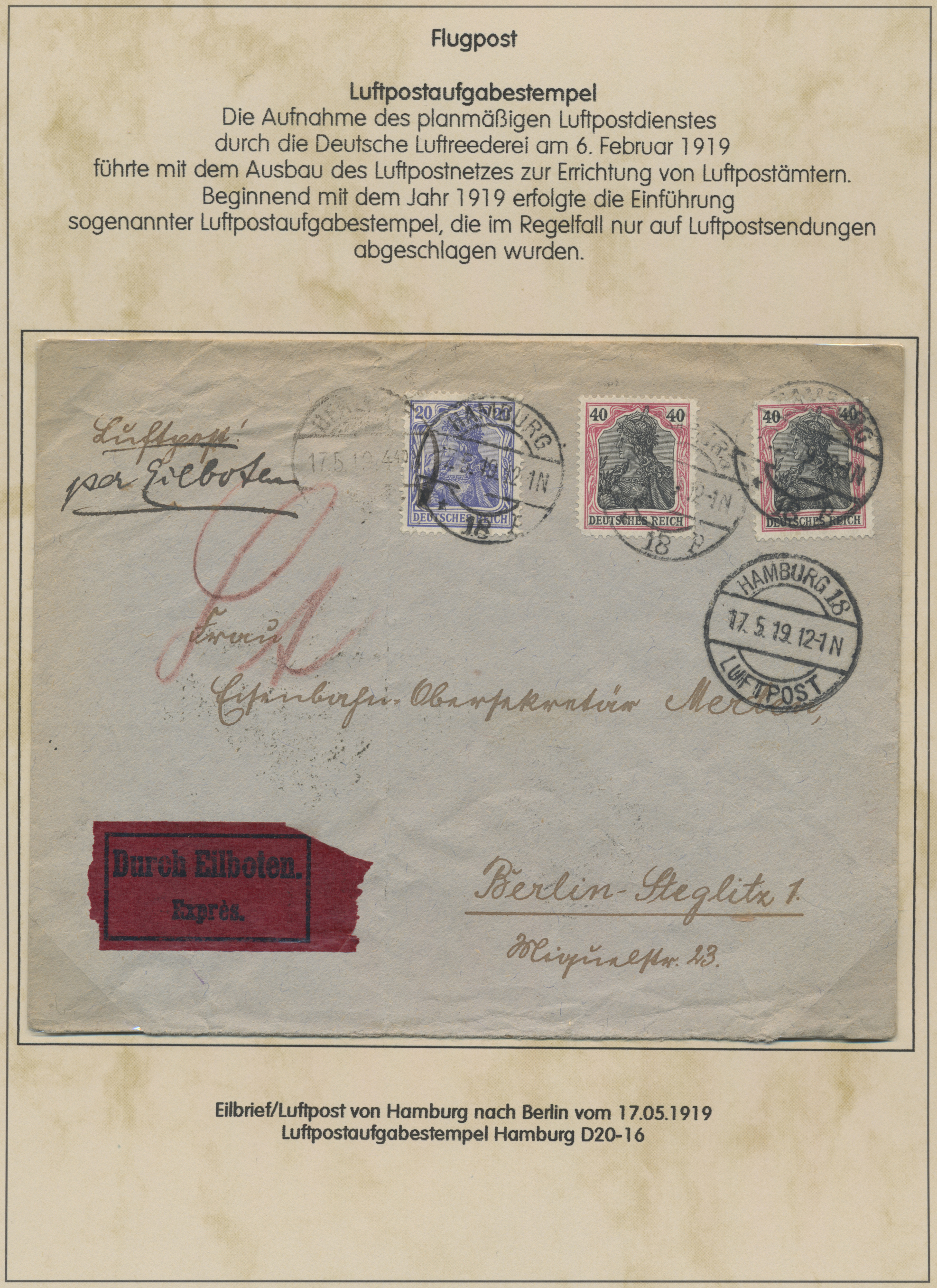 Lot 11508 - flugpost deutschland - Auktionshaus Christoph Gärtner GmbH & Co. KG 58th AUCTION - Day 4 Lot 11508 - flugpost deutschland - Auktionshaus Christoph Gärtner GmbH & Co. KG 58th AUCTION - Day 4